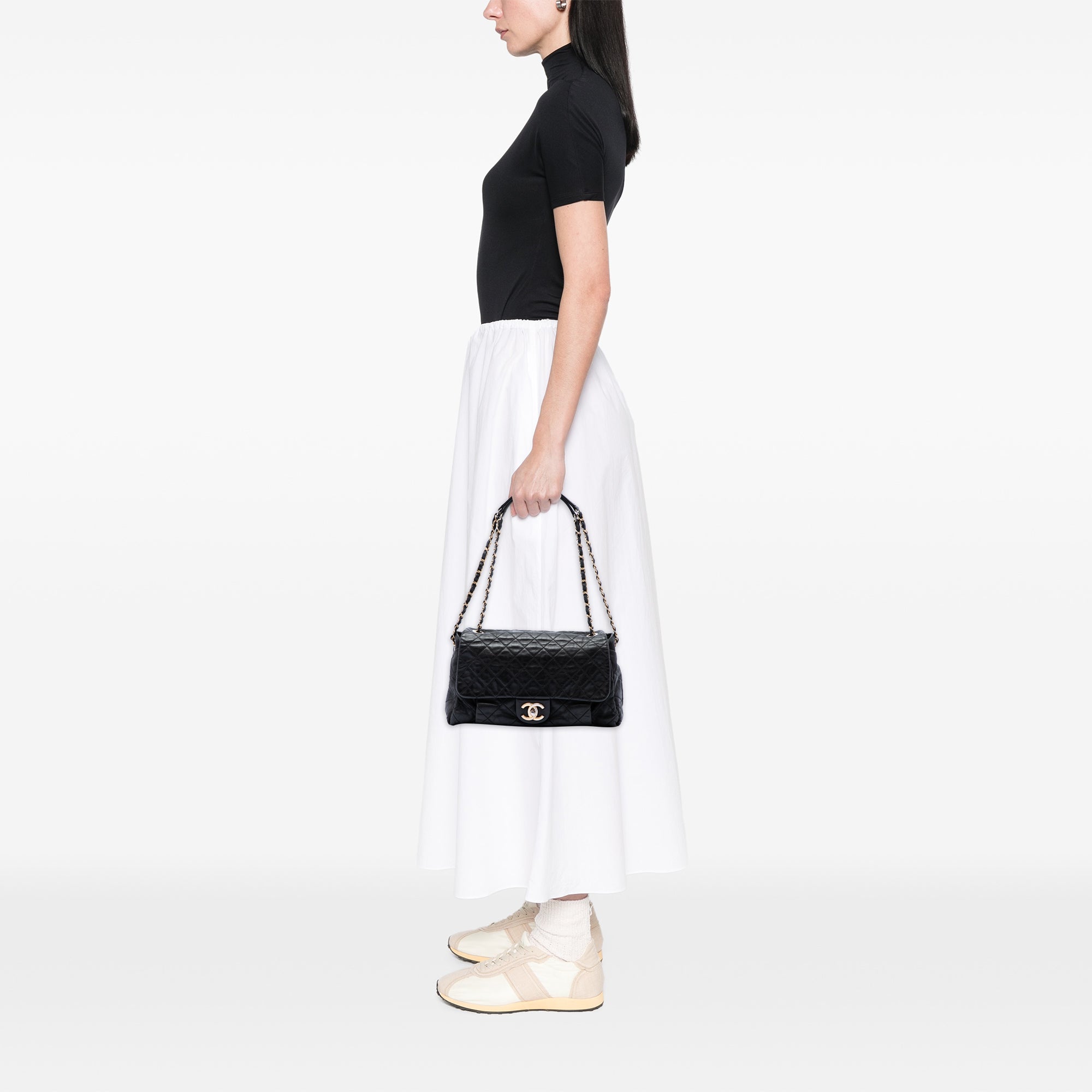 Chanel Large Quilted Iridescent Calfskin Chic Quilt Flap - image 6