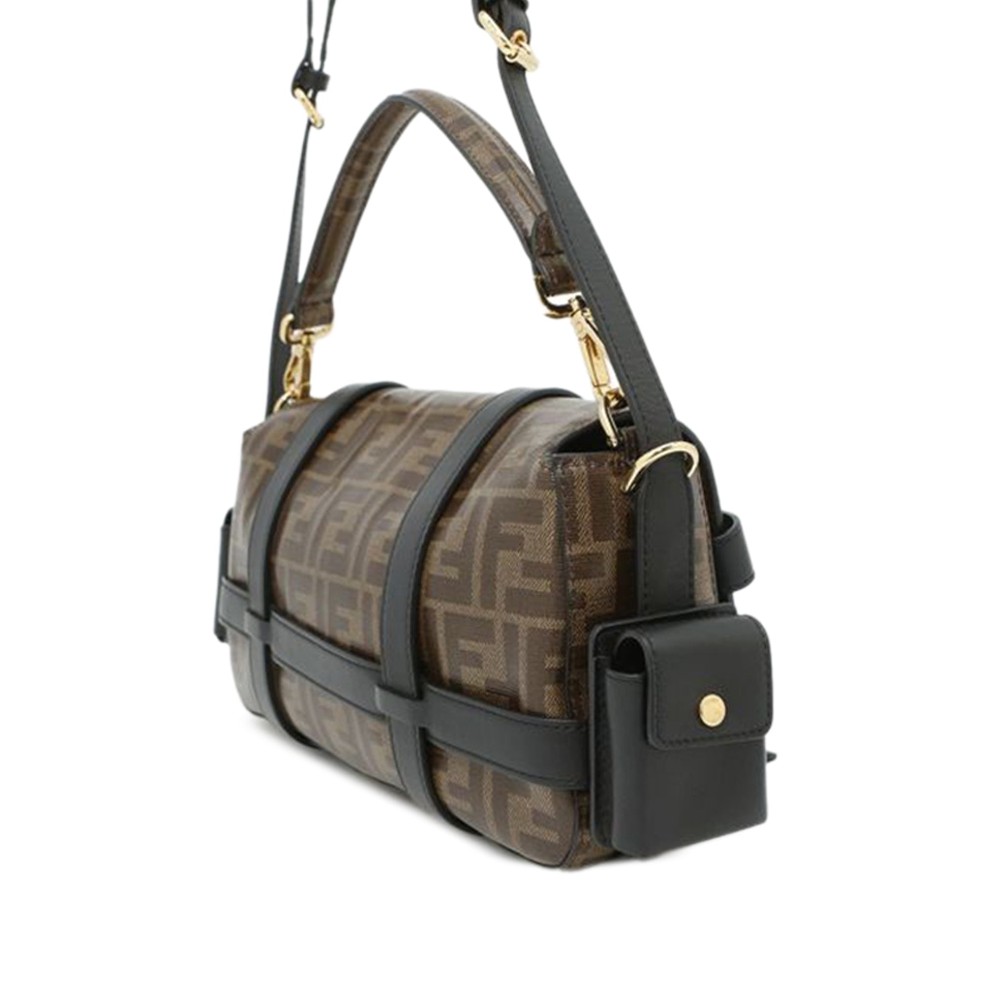 Fendi Zucca Glazed Fabric Cage Baguette - image 2