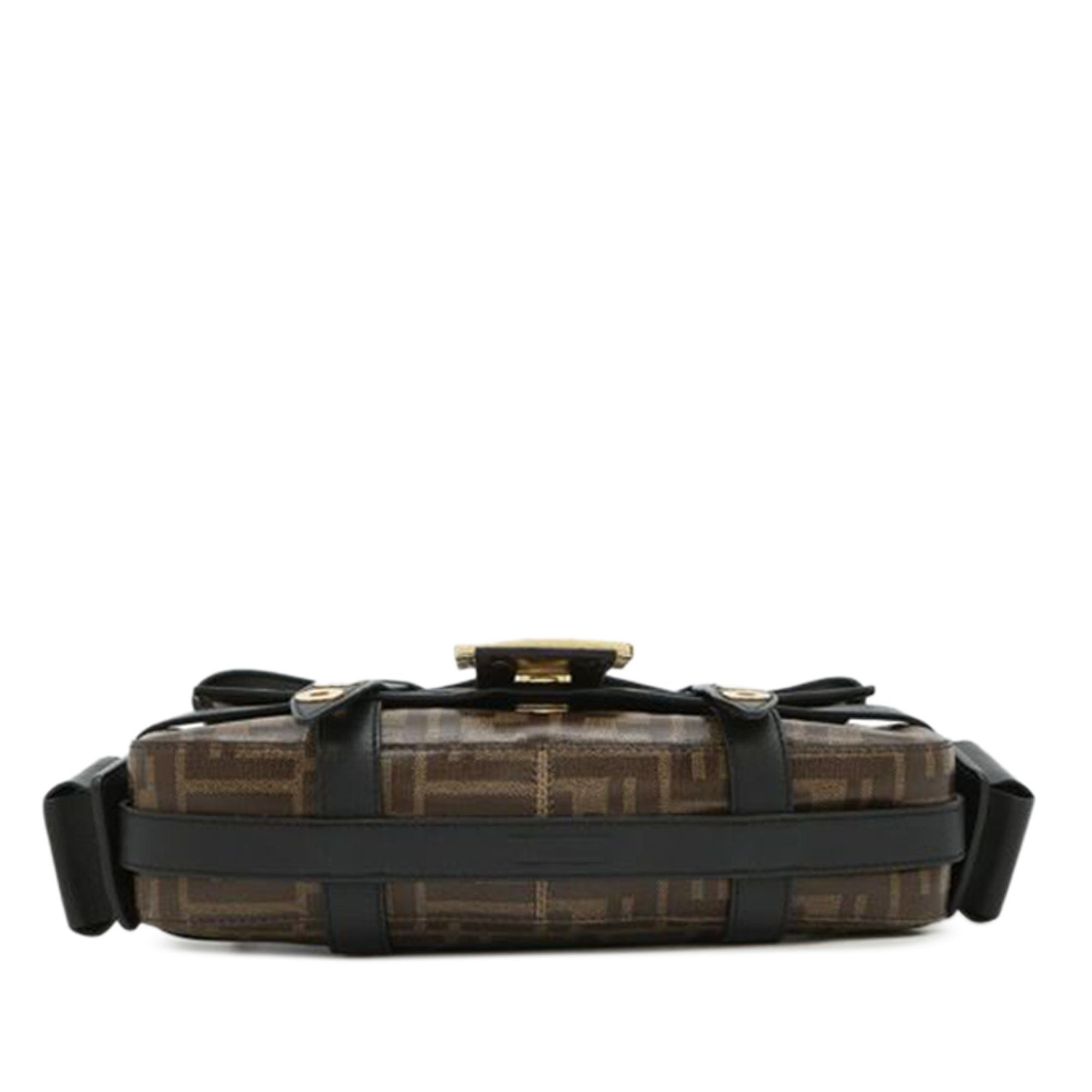 Fendi Zucca Glazed Fabric Cage Baguette - image 3