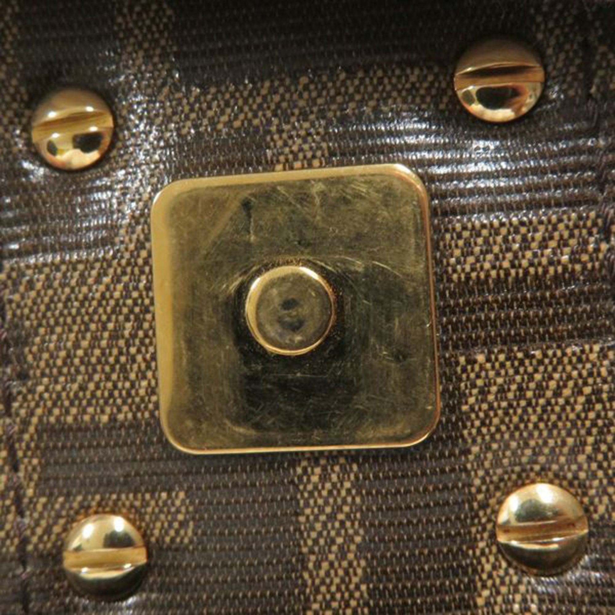 Fendi Zucca Glazed Fabric Cage Baguette - image 8