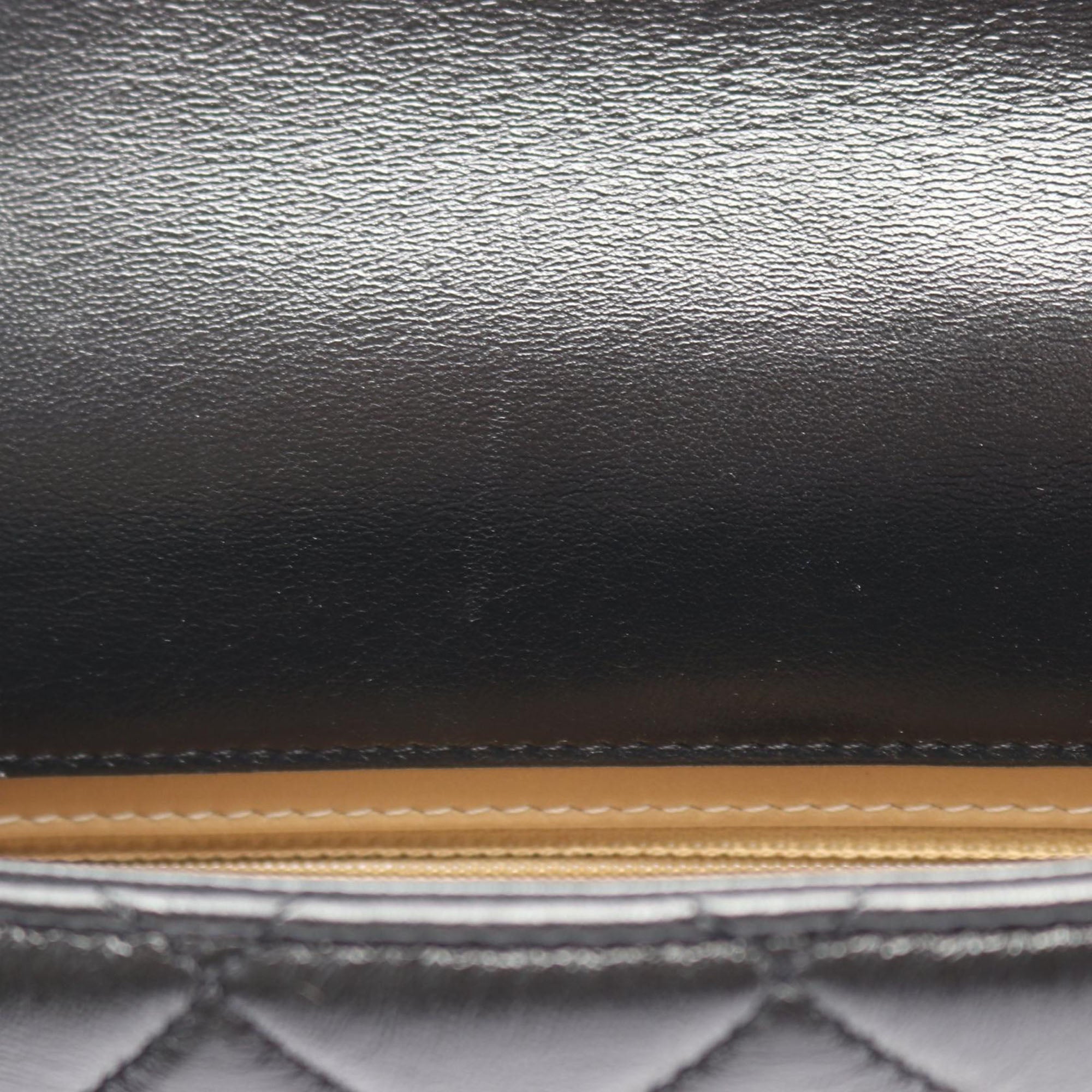Chanel CC Quilted Lambskin Contrast Stitch Single Flap - image 7
