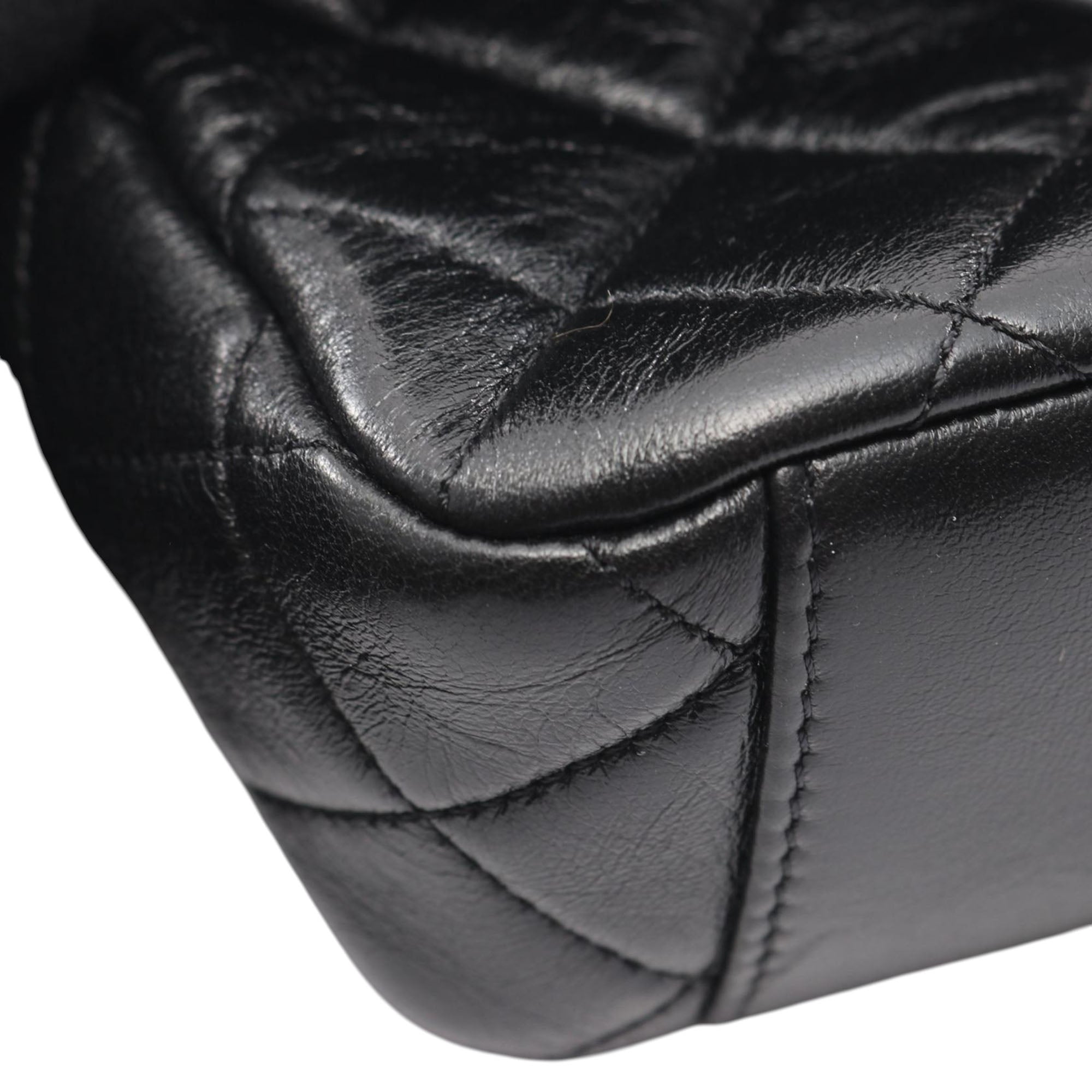 Chanel CC Quilted Lambskin Contrast Stitch Single Flap - image 9