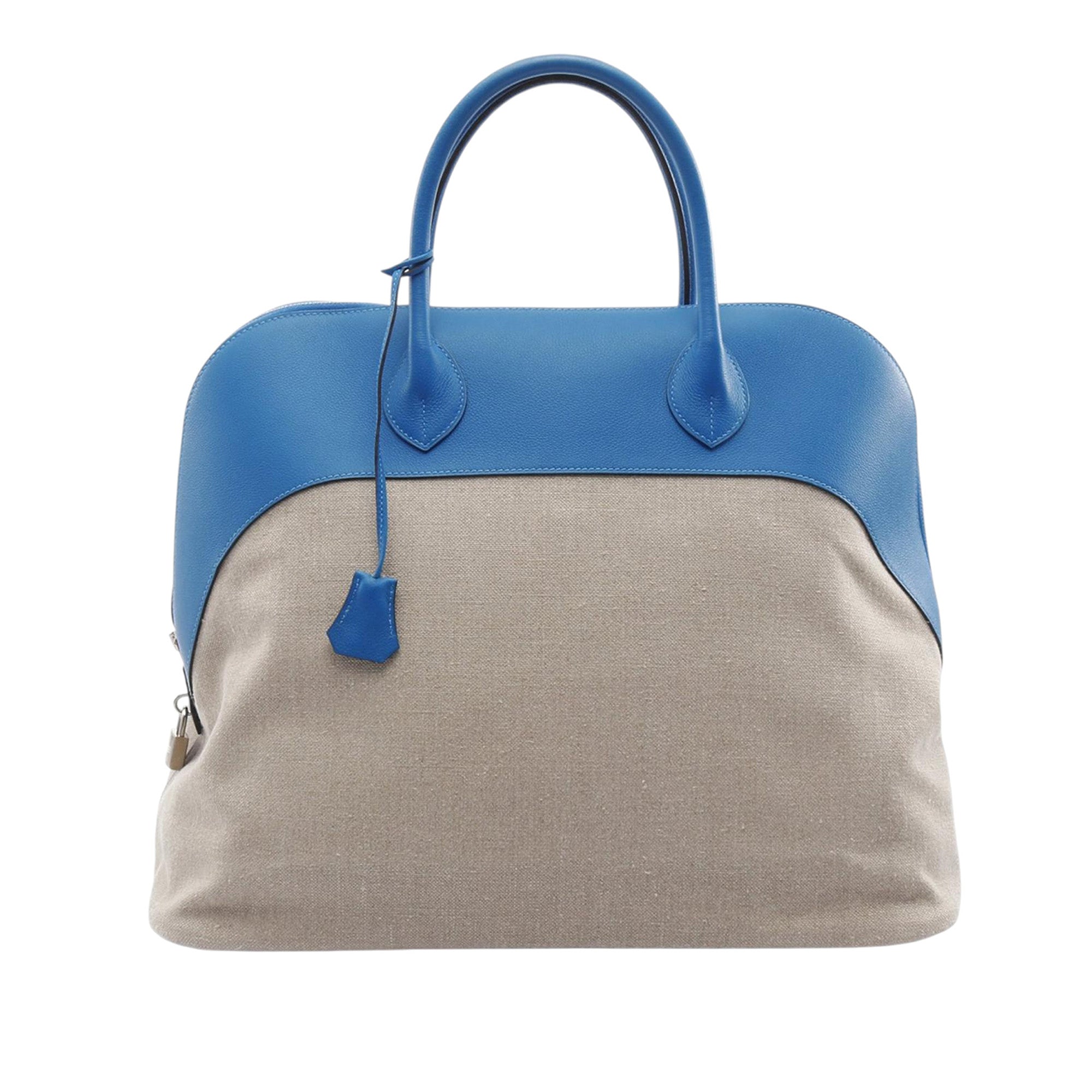 Hermès Evercolor and Toile Canvas Bolide Relax 45 - image 1