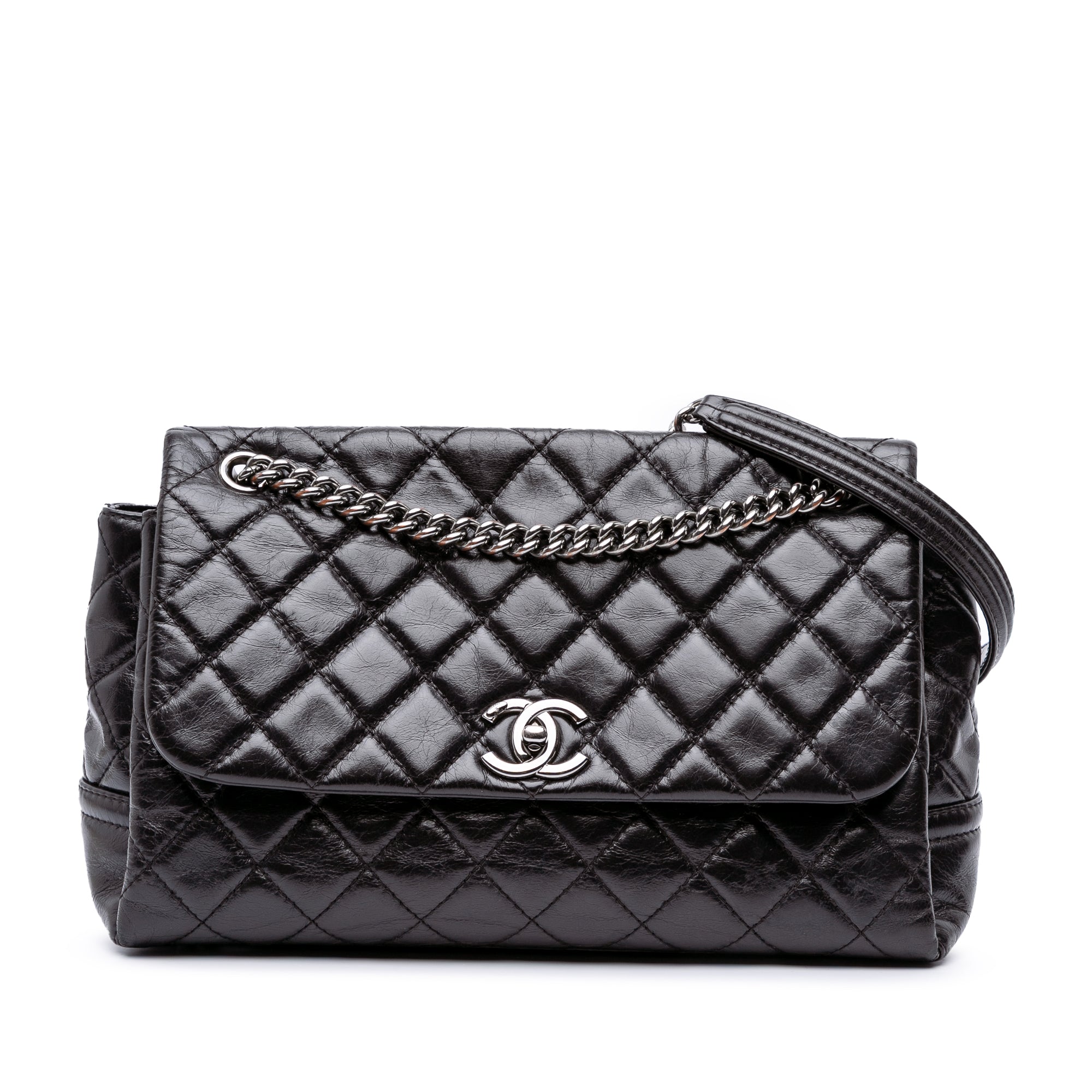 Chanel Medium Quilted Glazed Calfskin Lady Pearly Flap - image 1