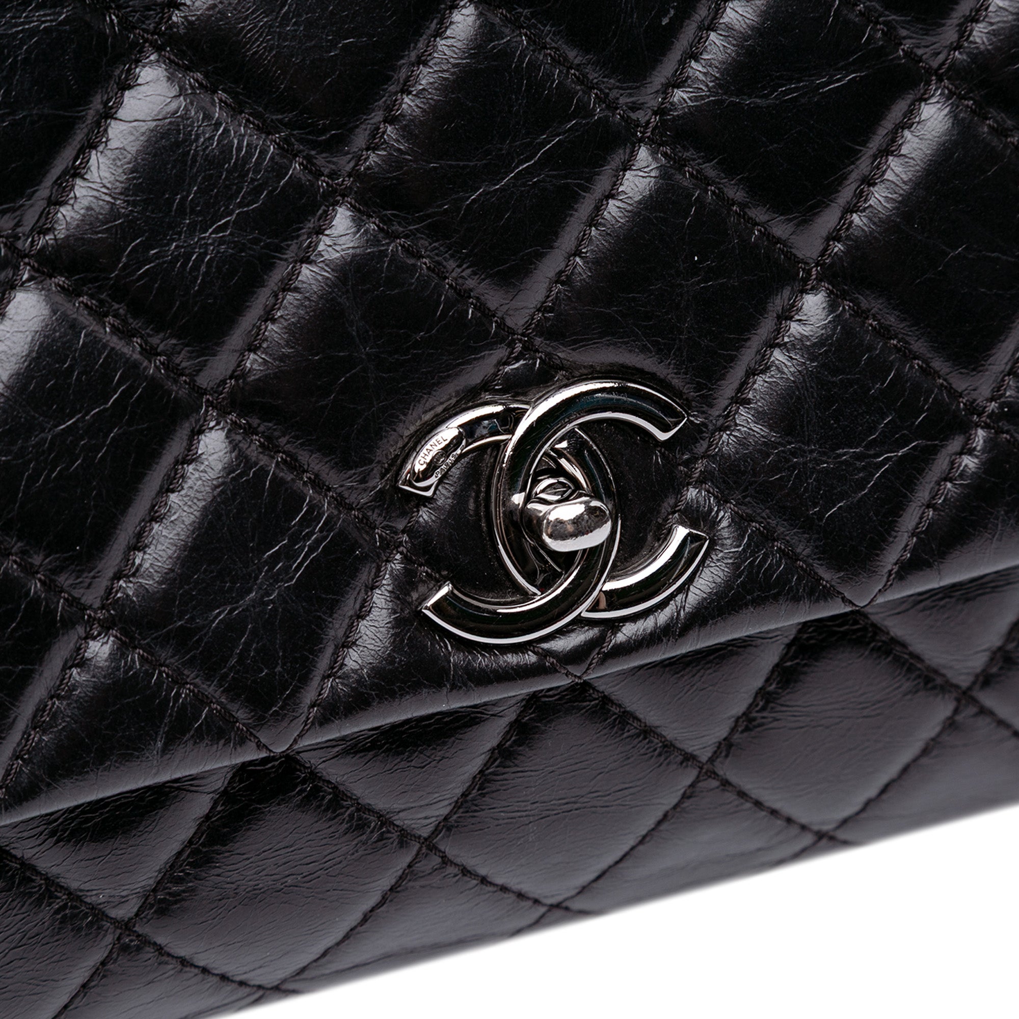 Chanel Medium Quilted Glazed Calfskin Lady Pearly Flap - image 8