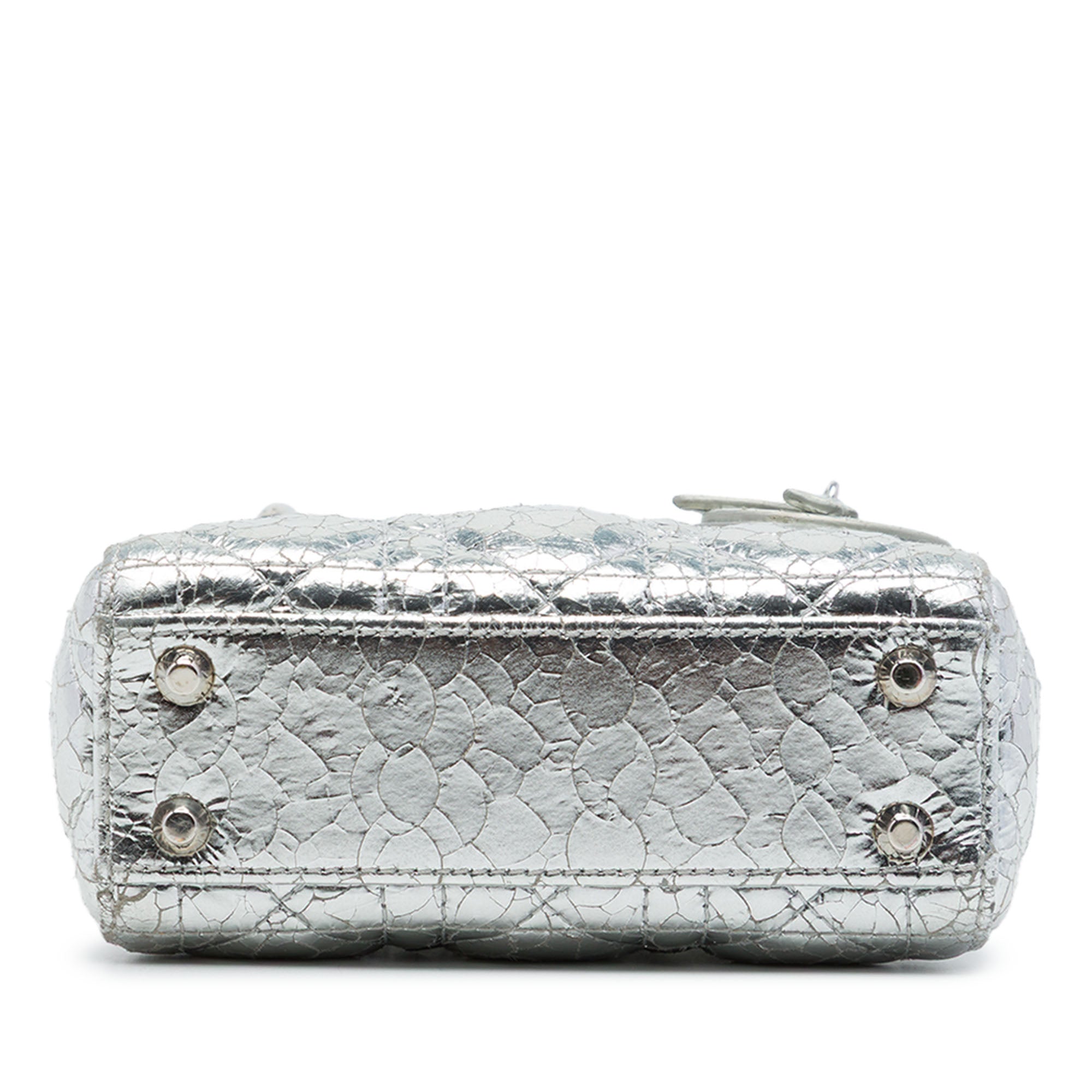 Dior Micro Metallic Crinkled Calfskin Cannage Lady Dior - image 3