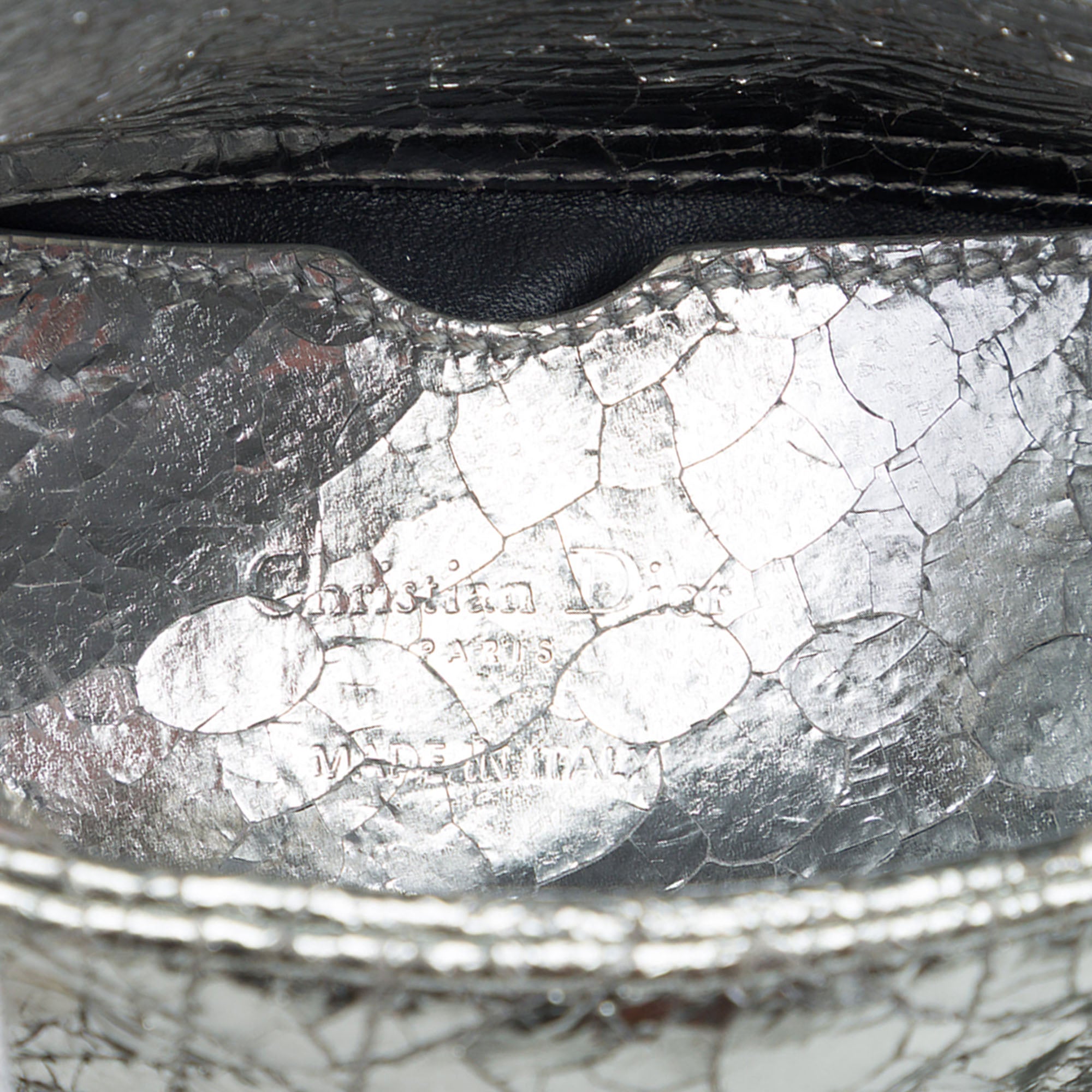 Dior Micro Metallic Crinkled Calfskin Cannage Lady Dior - image 5
