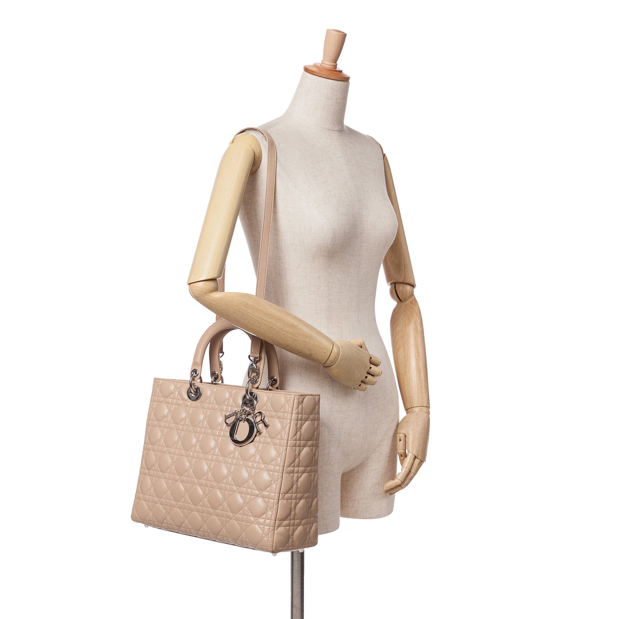 Dior Large Lambskin Cannage Lady Dior - image 12
