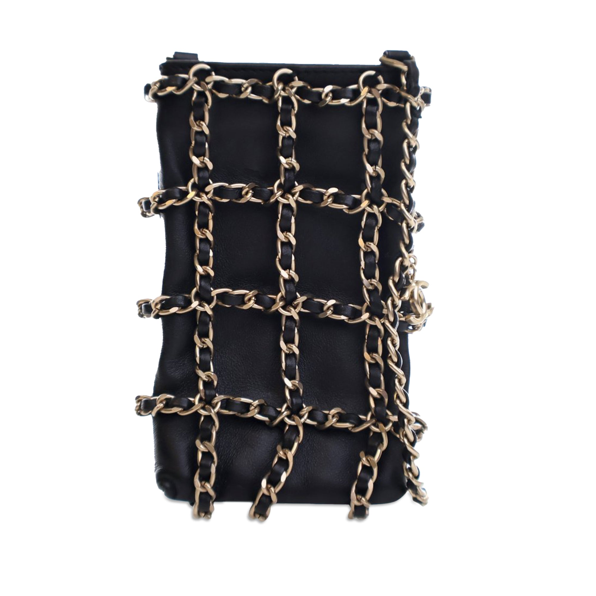 Chanel Lambskin Tech Me Out Clutch With Chain - image 1