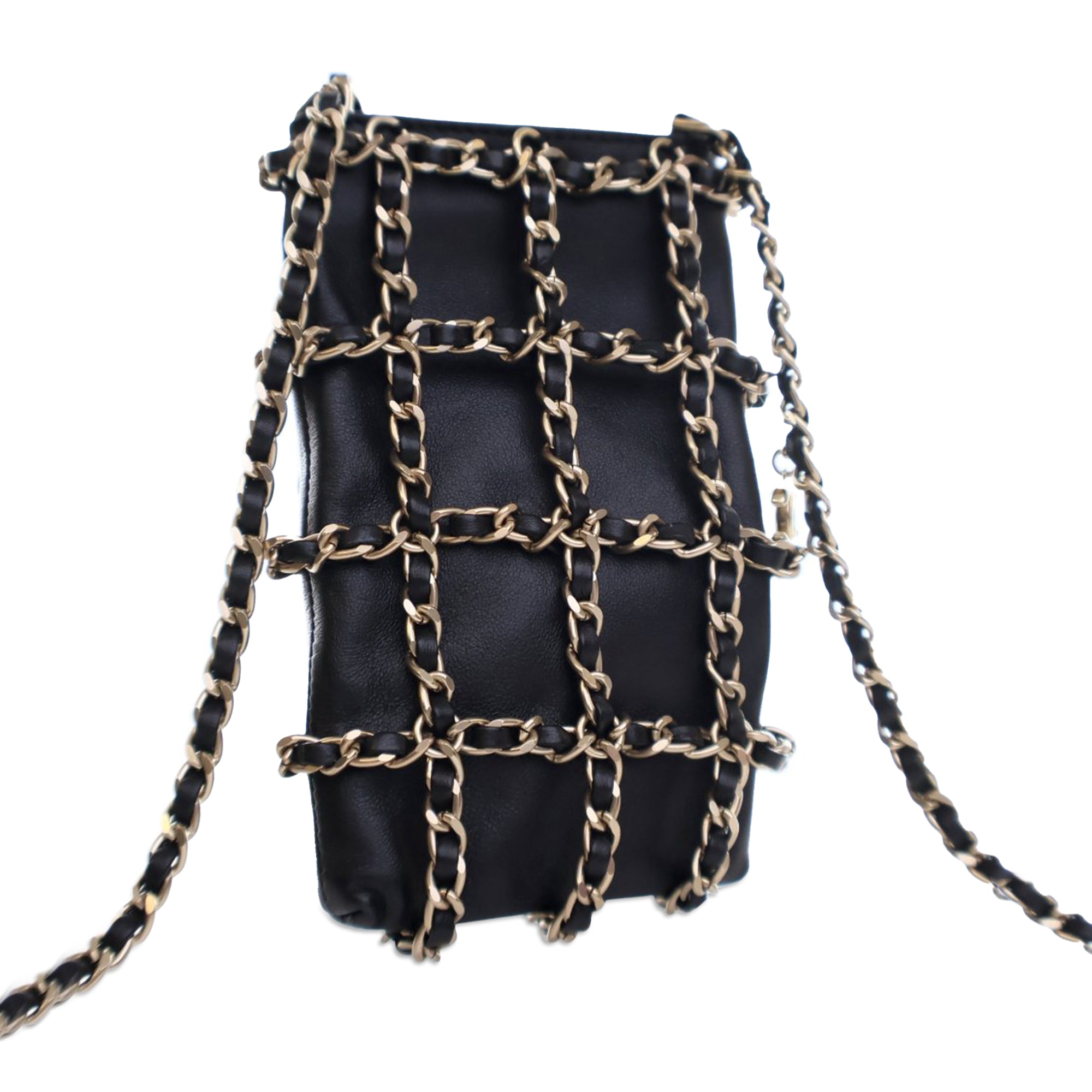 Chanel Lambskin Tech Me Out Clutch With Chain - image 2