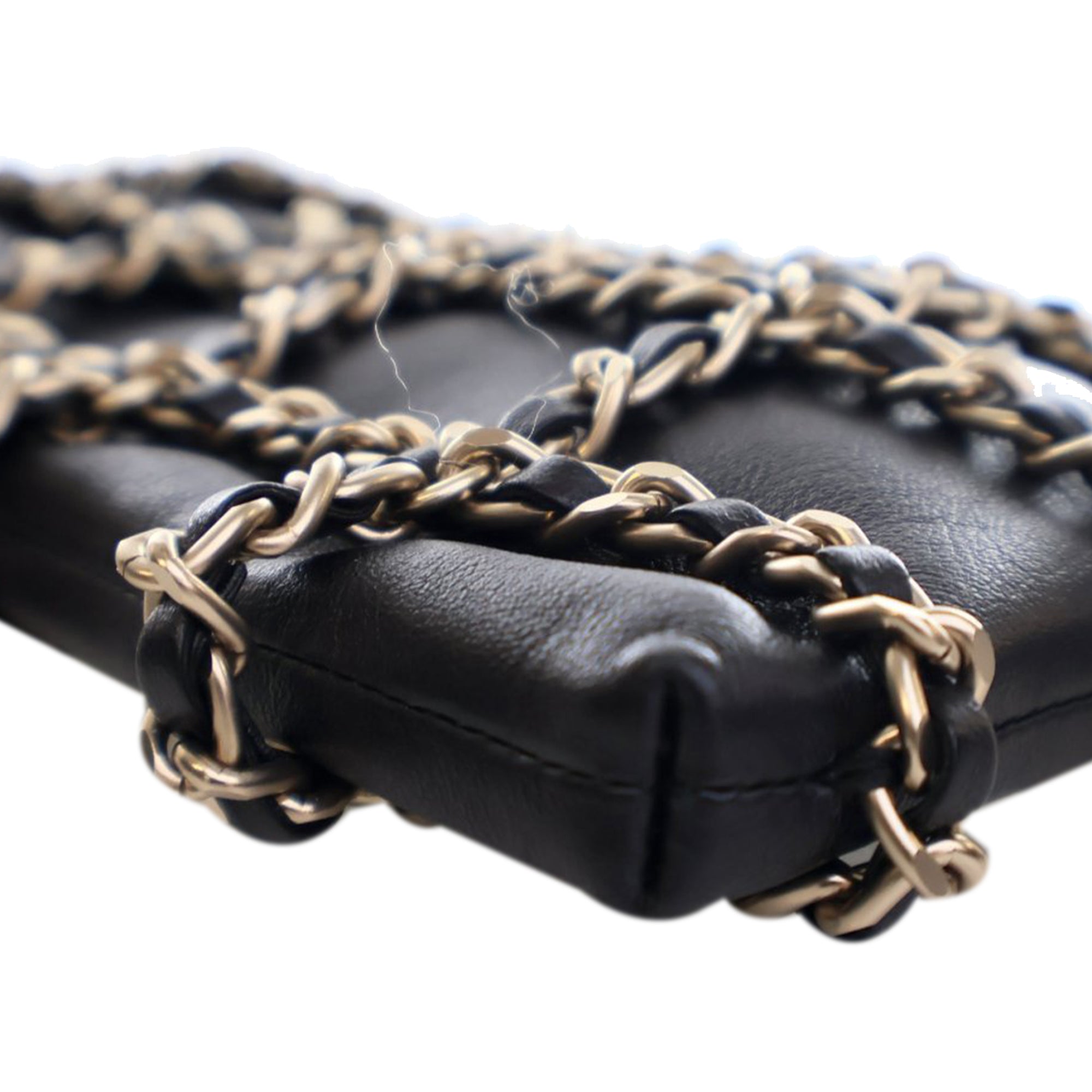 Chanel Lambskin Tech Me Out Clutch With Chain - image 4