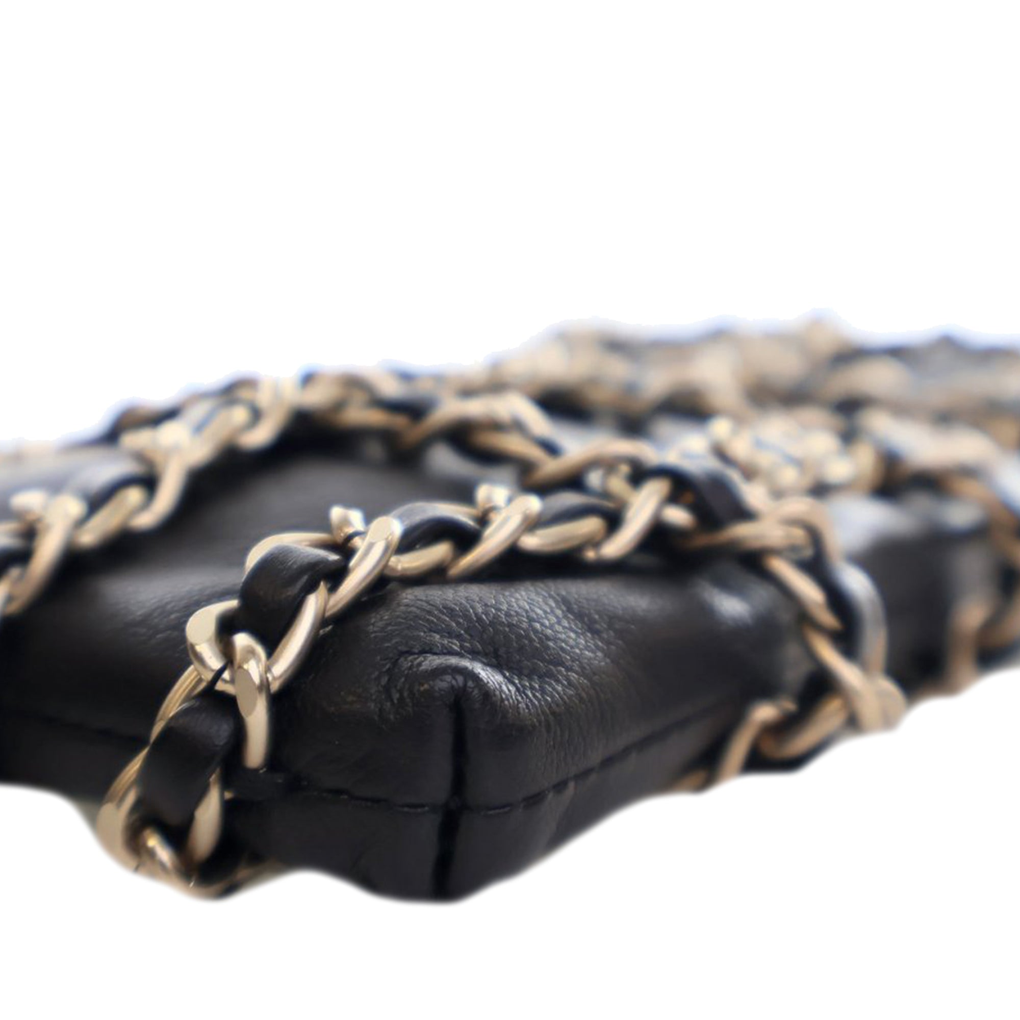 Chanel Lambskin Tech Me Out Clutch With Chain - image 5