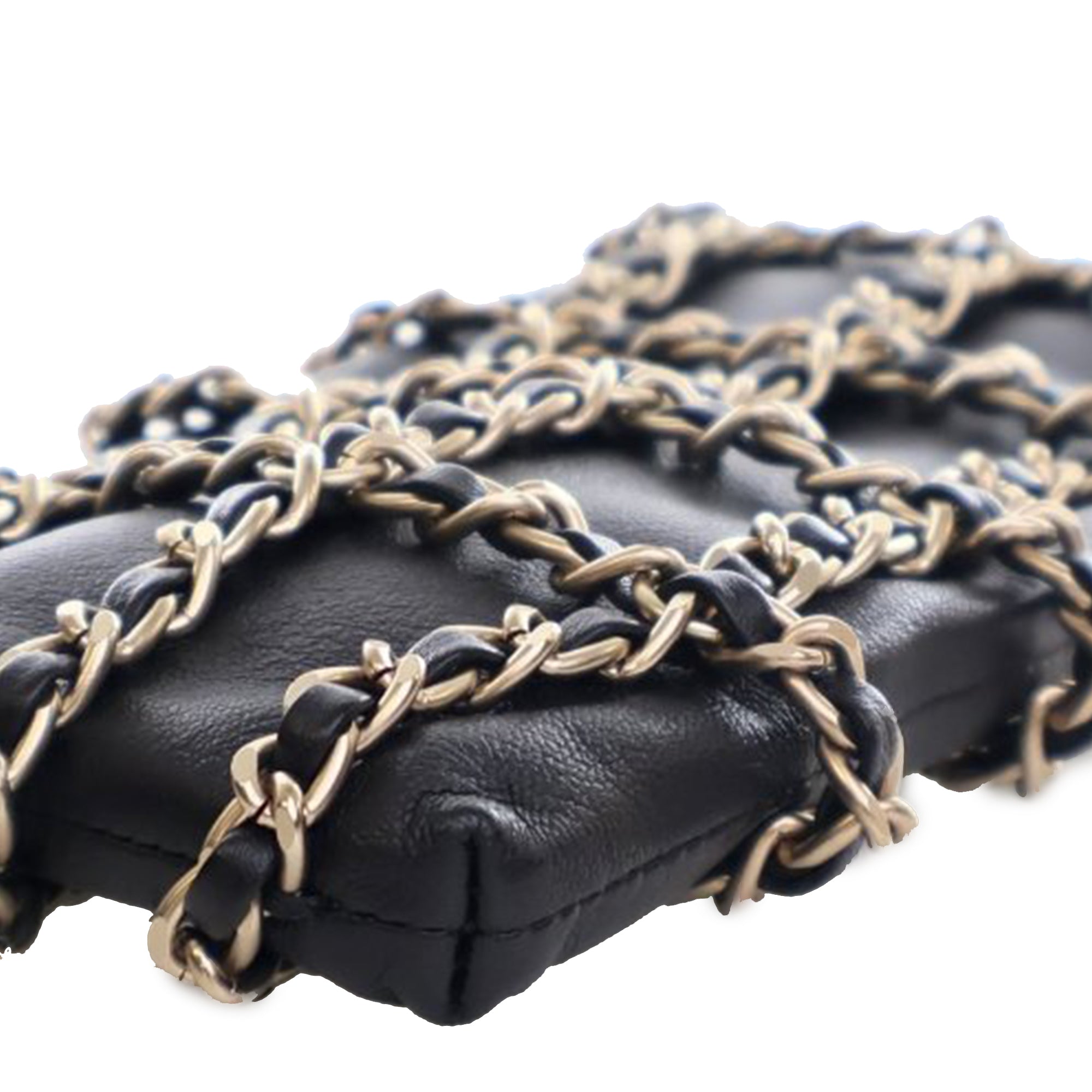 Chanel Lambskin Tech Me Out Clutch With Chain - image 7