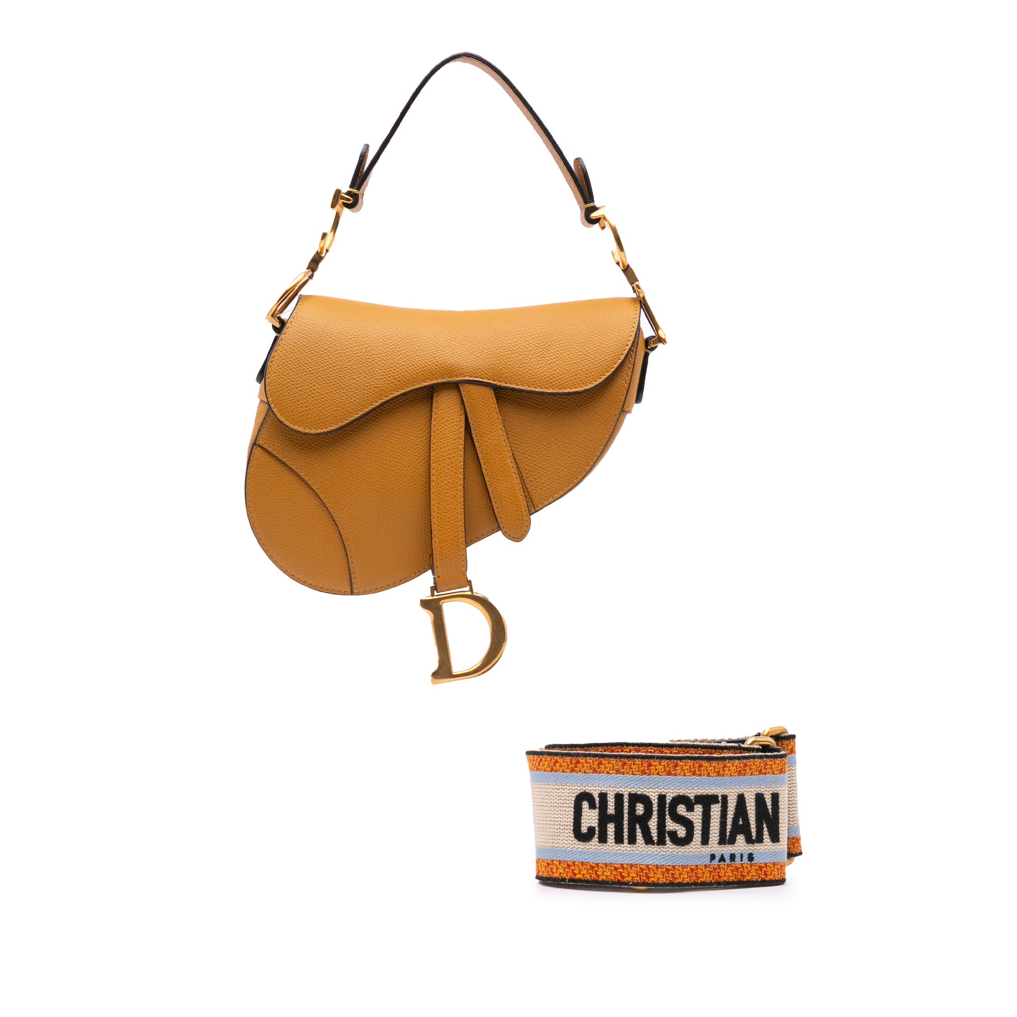 Dior Mini Grained Calfskin Saddle Bag - image 11