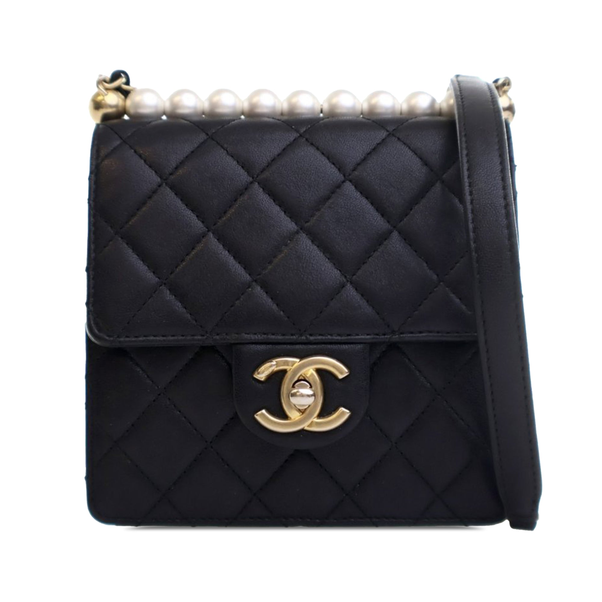 Chanel Small Quilted Goatskin Chic Pearls Flap - image 1