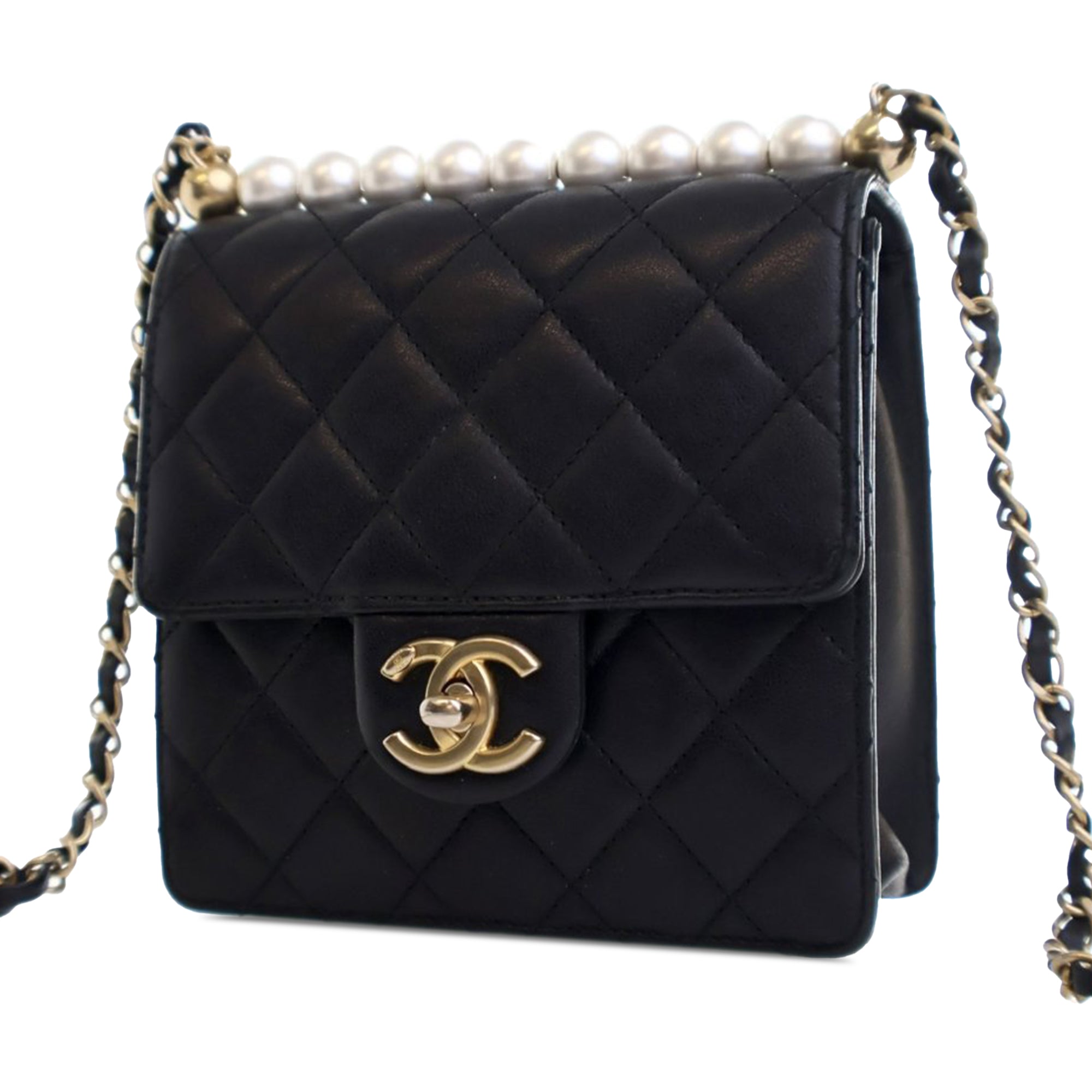 Chanel Small Quilted Goatskin Chic Pearls Flap - image 2