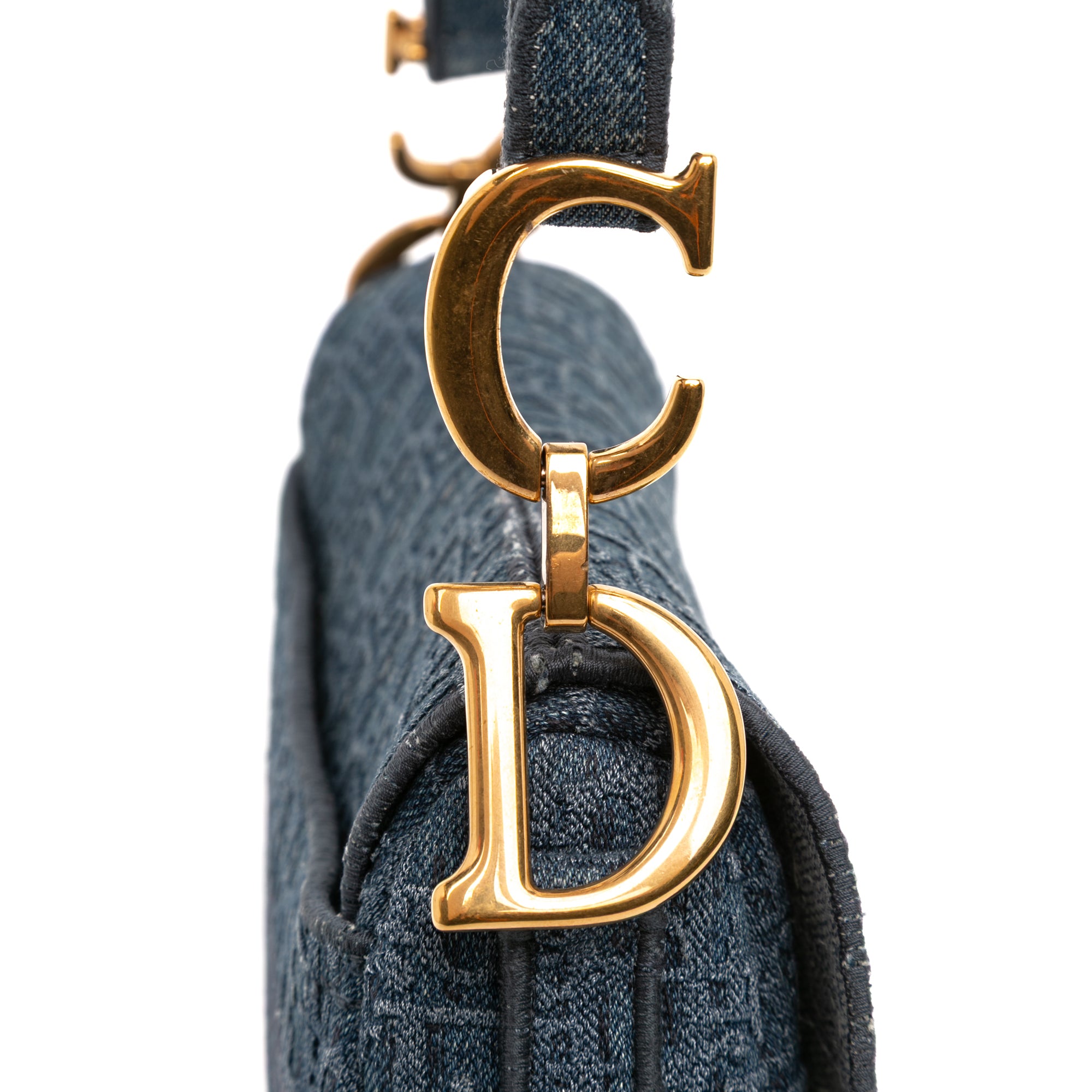 Dior Oblique Embroidered Denim Saddle Bag - image 7