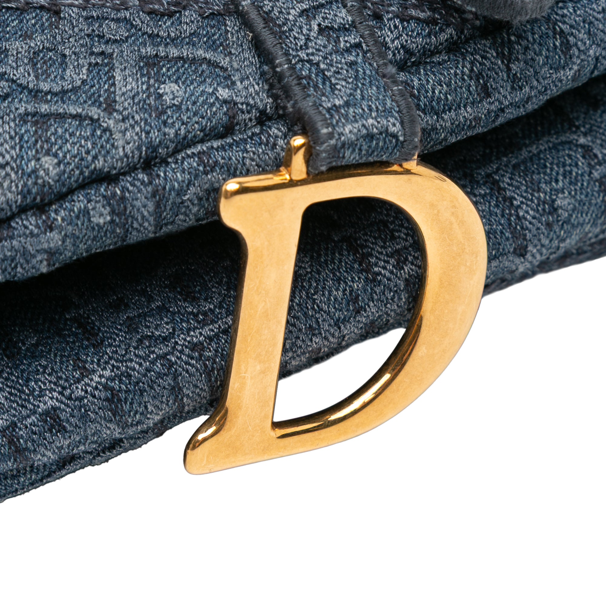 Dior Oblique Embroidered Denim Saddle Bag - image 8