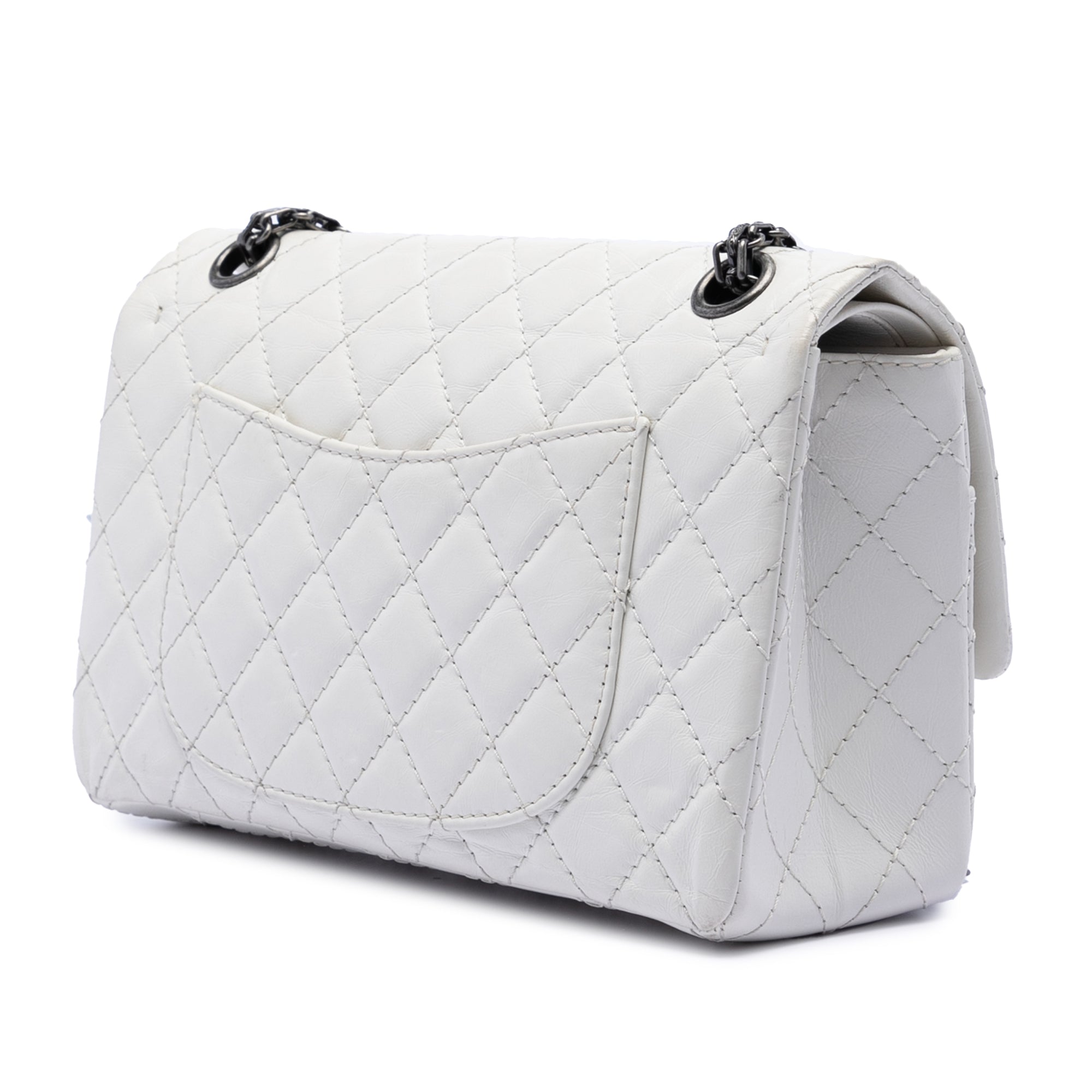 Chanel Quilted Aged Lambskin Leather 2.55 Reissue 225 Double Flap Bag - image 2