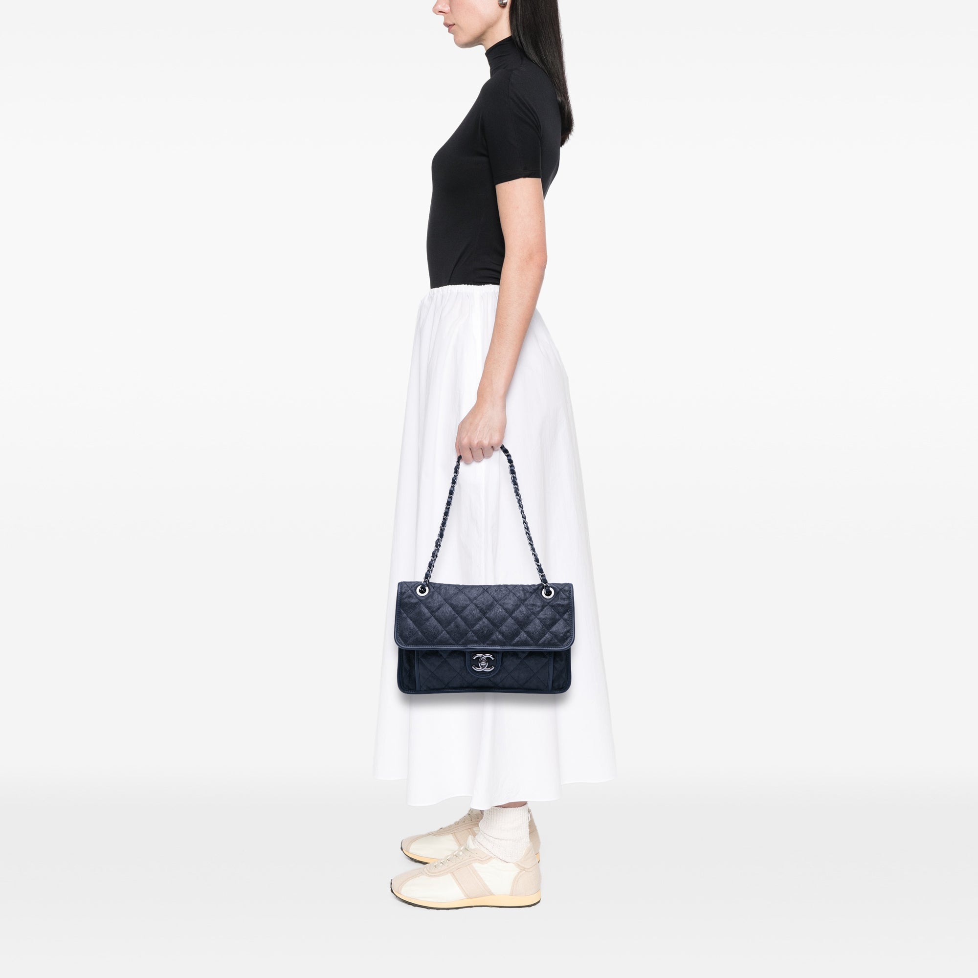 Chanel Medium Caviar French Riviera Flap - image 10