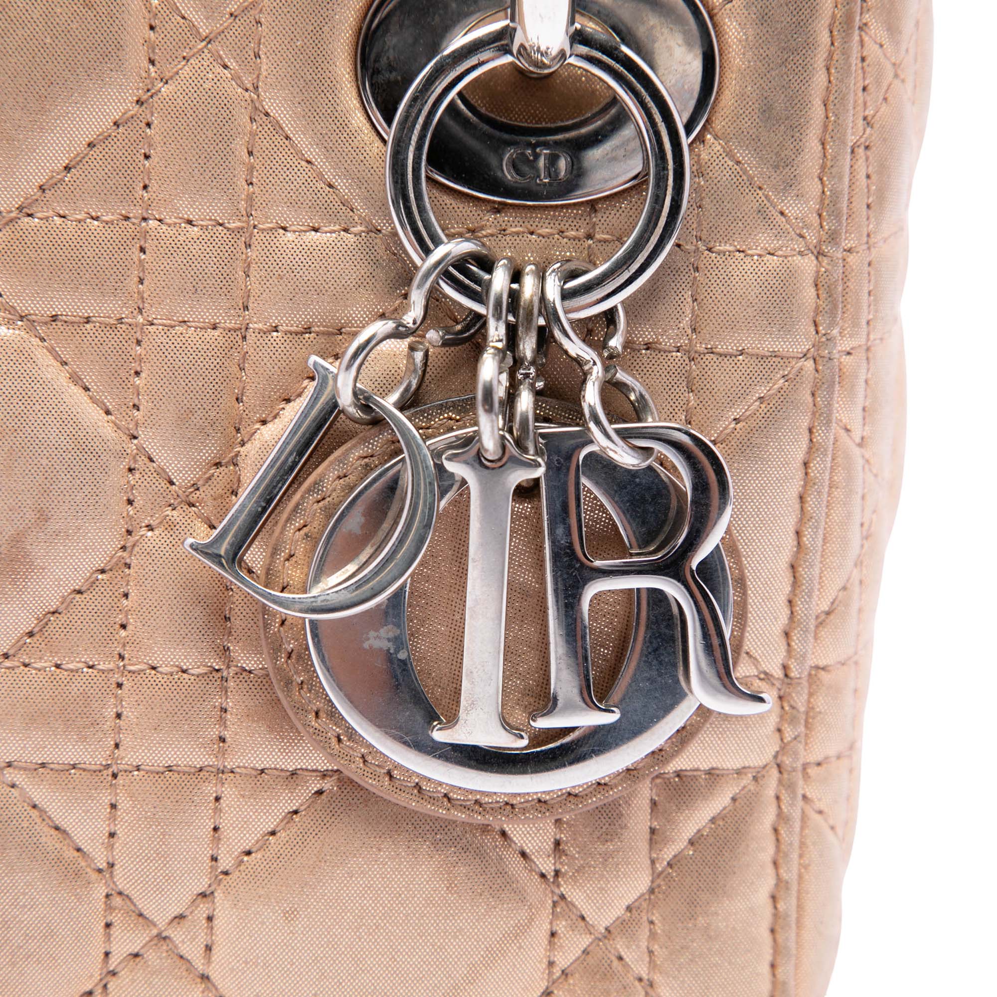 Dior Mini Metallic Lambskin Cannage Lady Dior - image 5