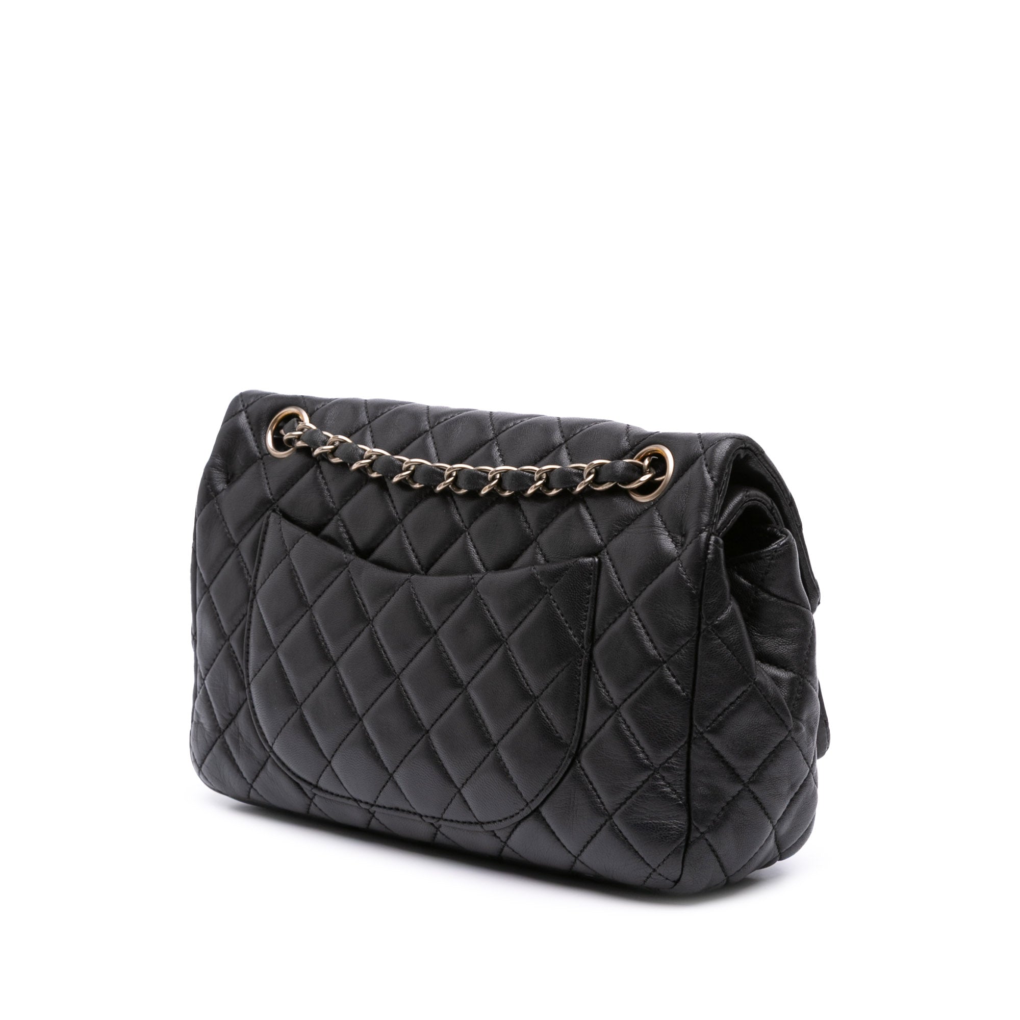 Chanel CC Quilted Lambskin Double Flap - image 2