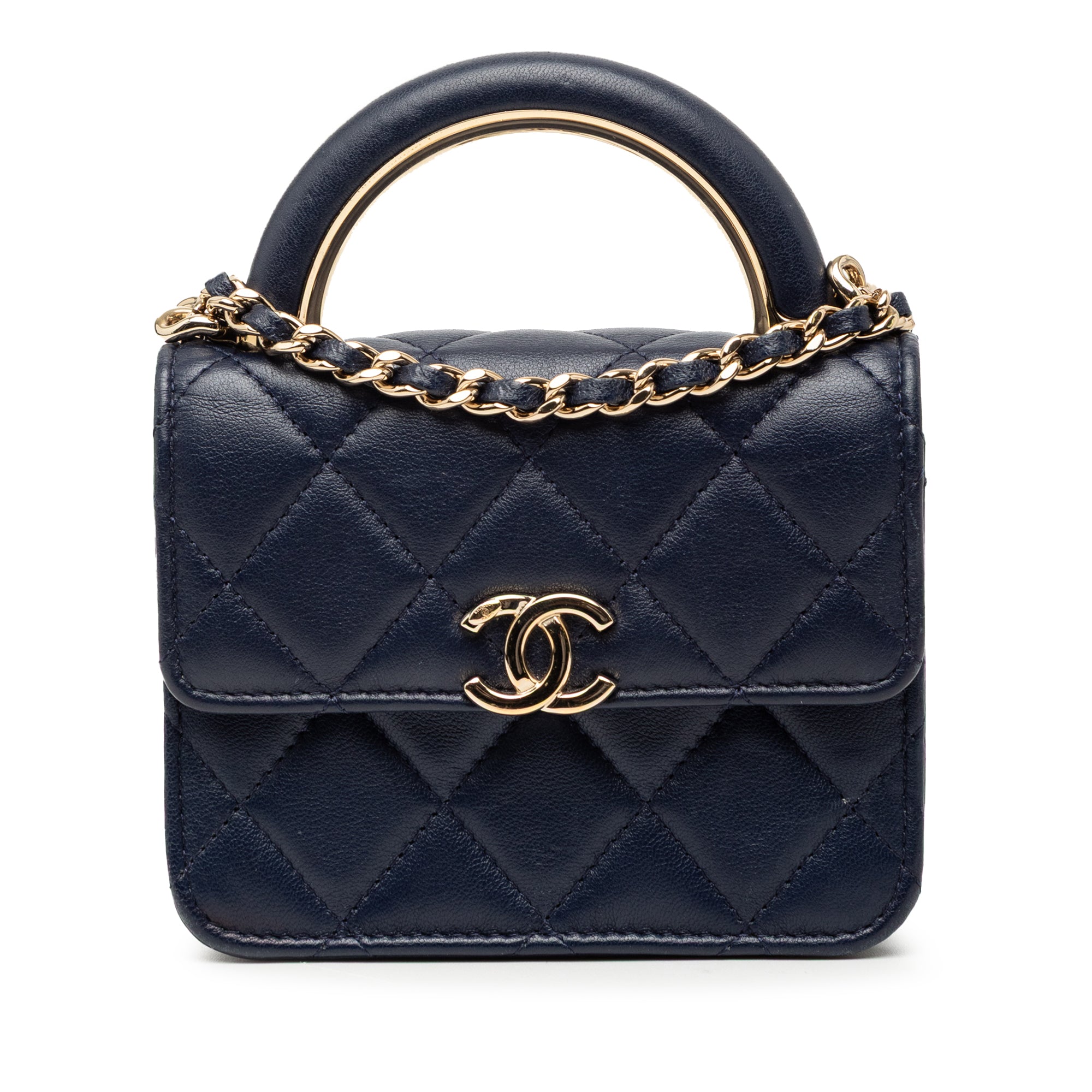 Chanel Mini Lambskin Paris Le19M Charming Top Handle Flap - image 1