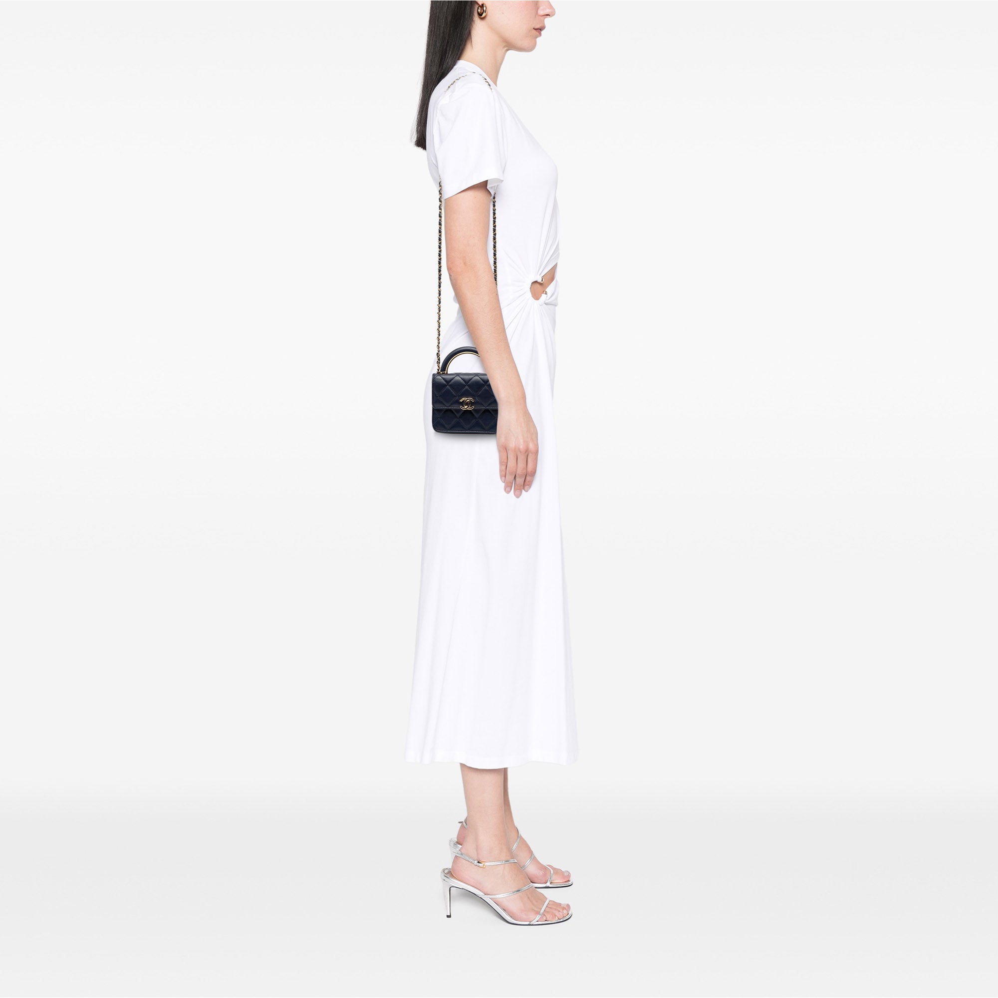Chanel Mini Lambskin Paris Le19M Charming Top Handle Flap - image 7