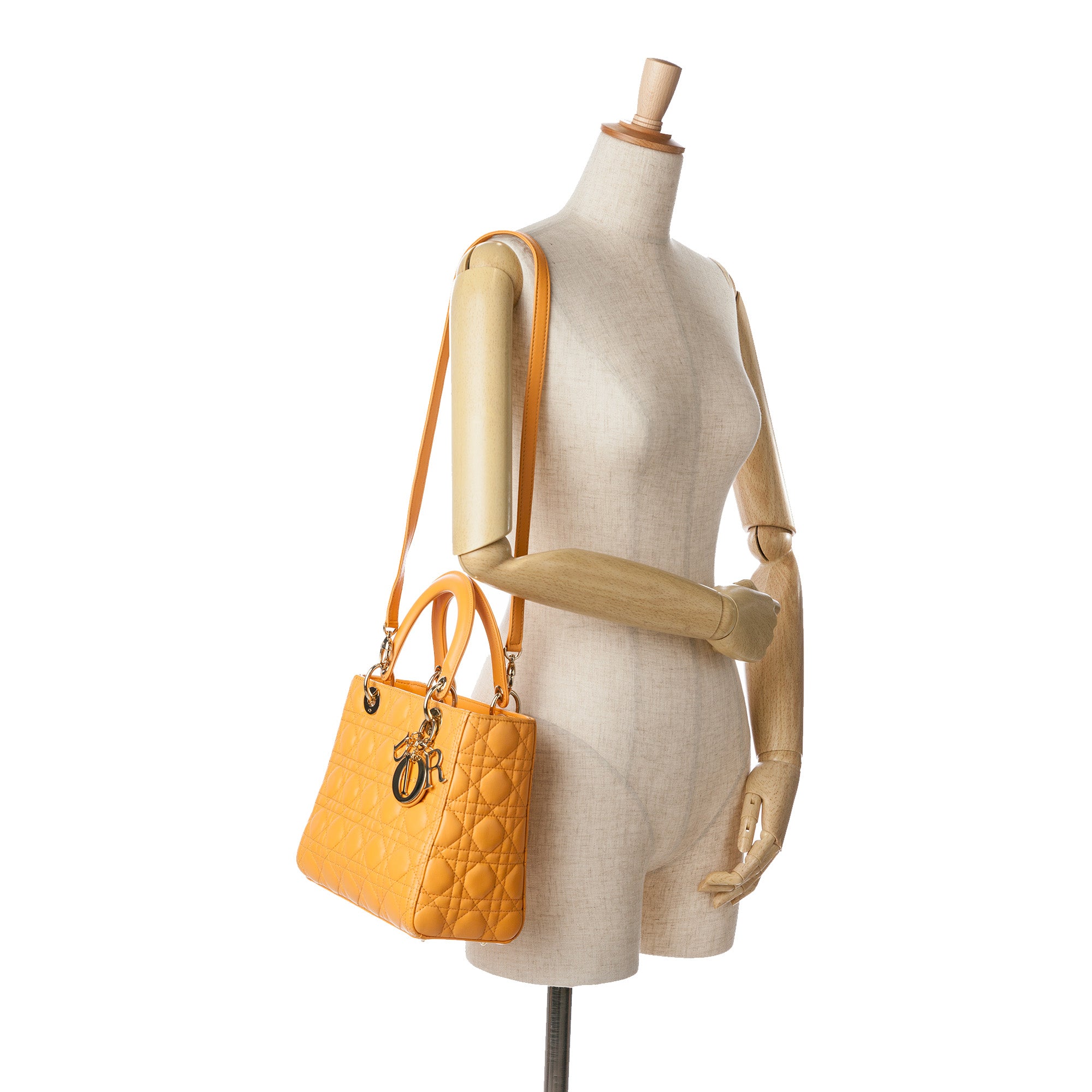 Dior Medium Lambskin Cannage Lady Dior - image 8