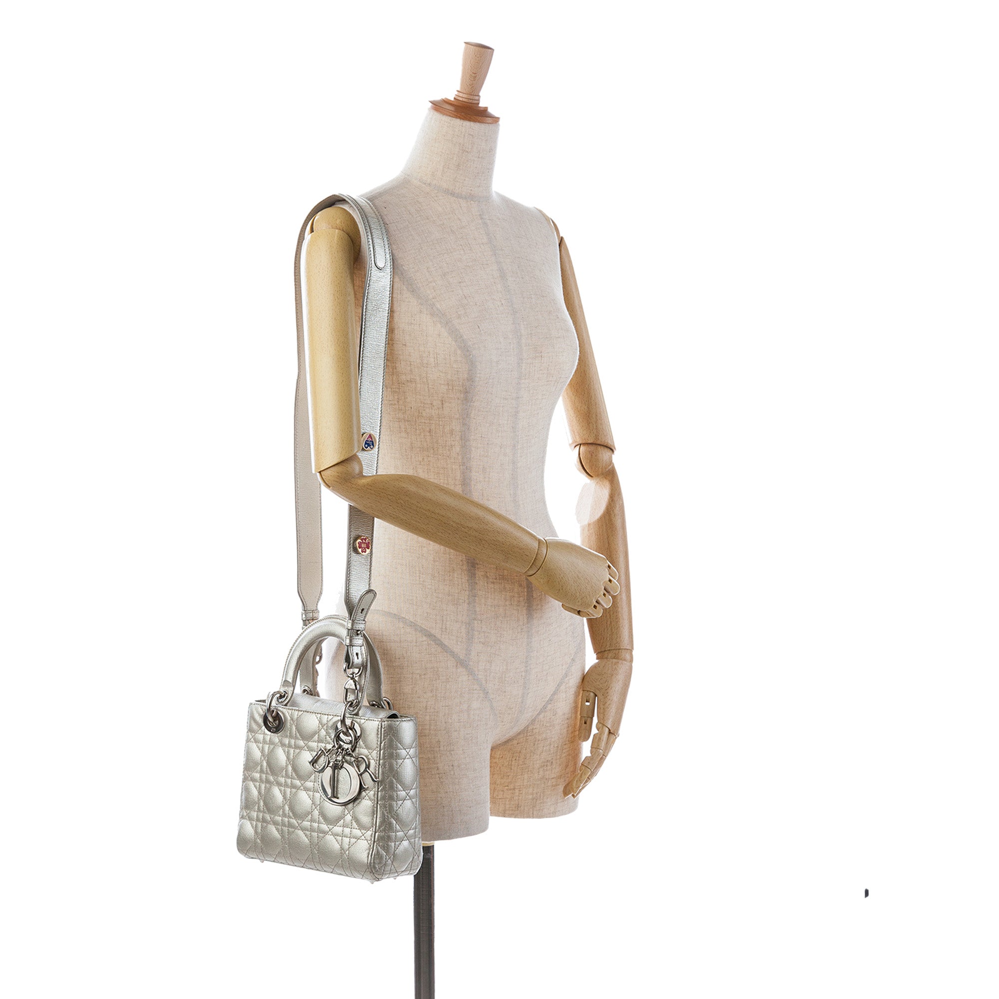 Dior Small Metallic Grained Calfskin Cannage My ABCDior Lady Dior - image 11
