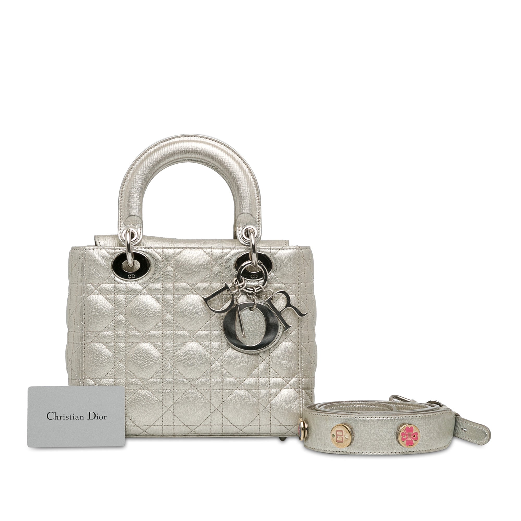 Dior Small Metallic Grained Calfskin Cannage My ABCDior Lady Dior - image 12