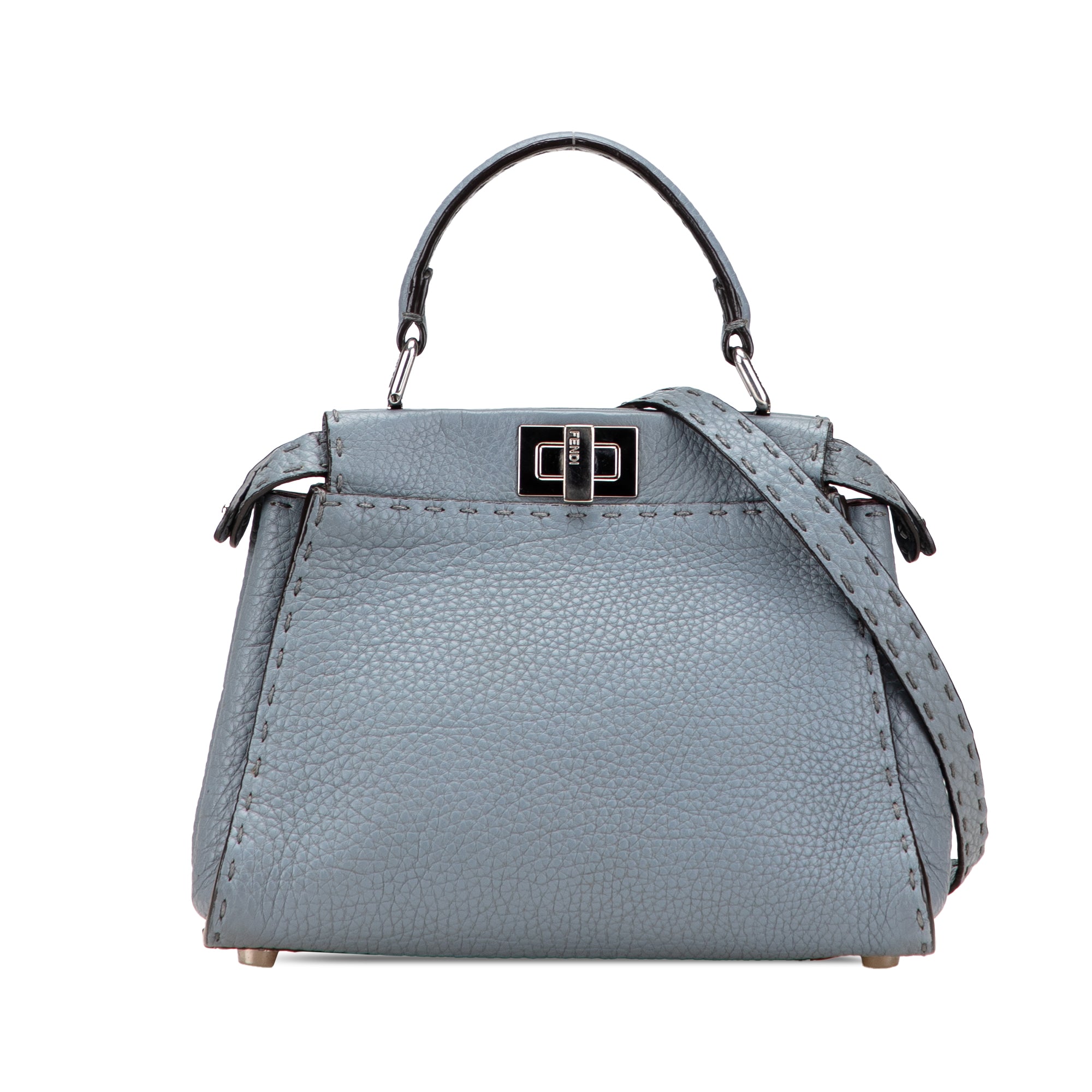 Fendi Mini Leather Selleria Peekaboo Iconic Satchel - image 1