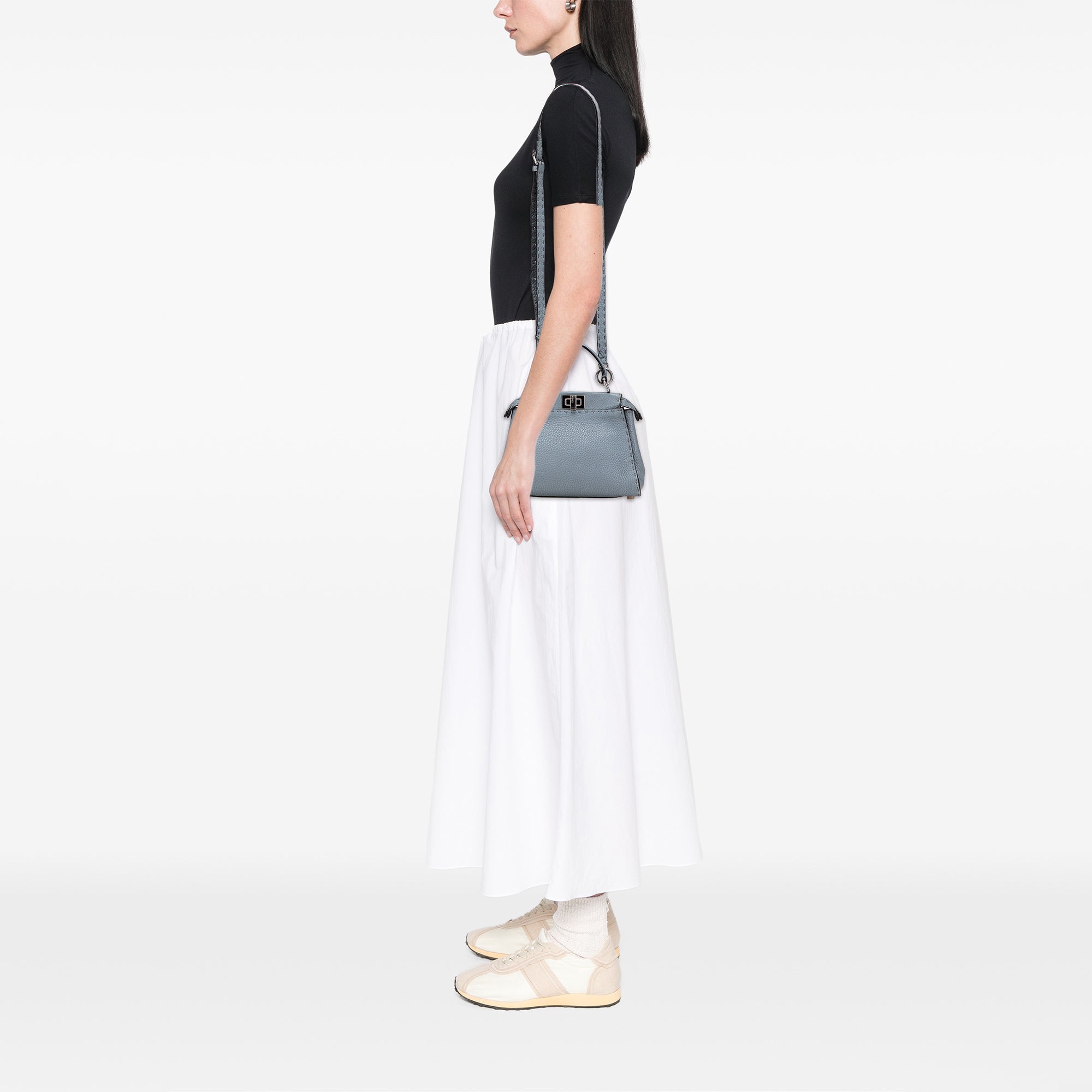 Fendi Mini Leather Selleria Peekaboo Iconic Satchel - image 10