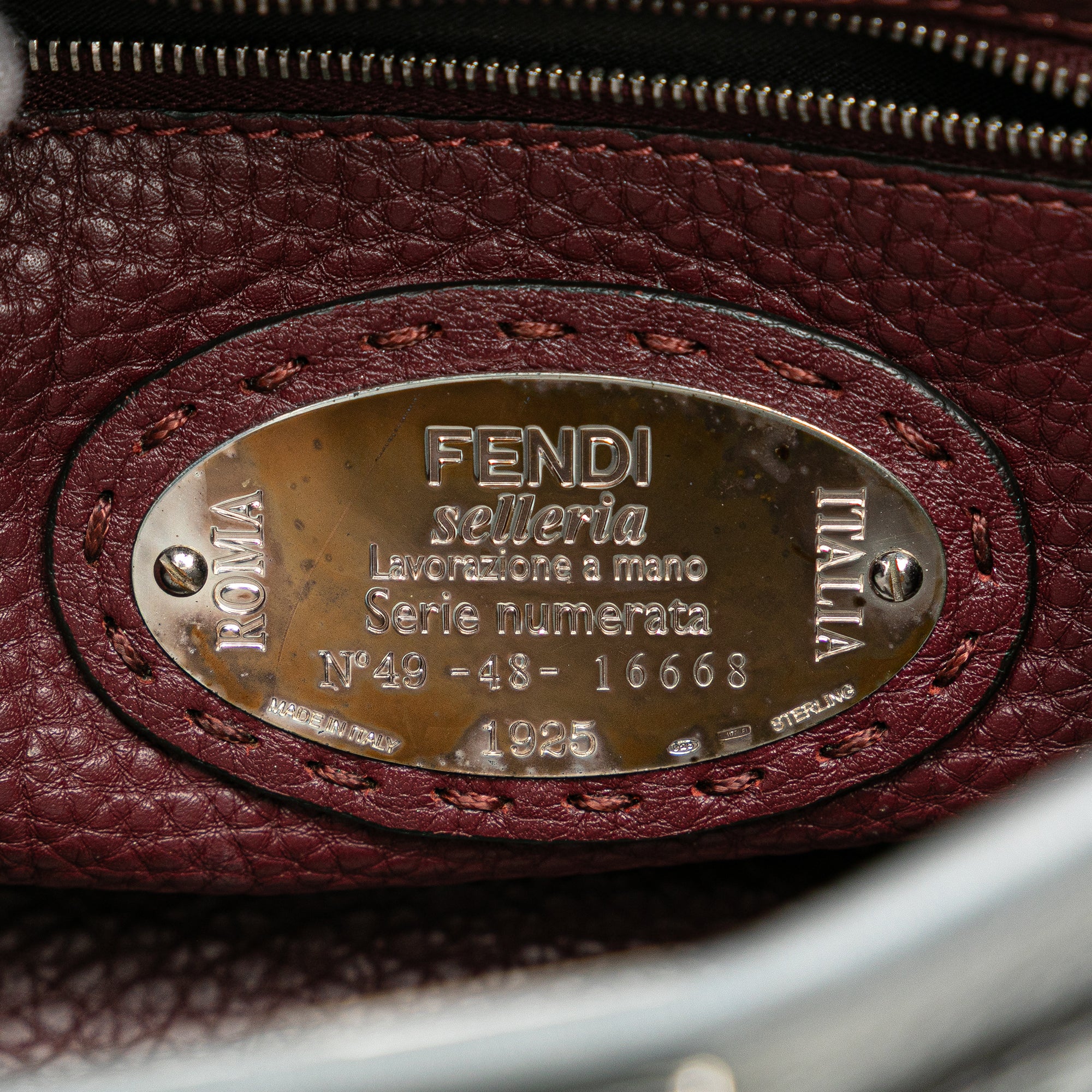 Fendi Mini Leather Selleria Peekaboo Iconic Satchel - image 5
