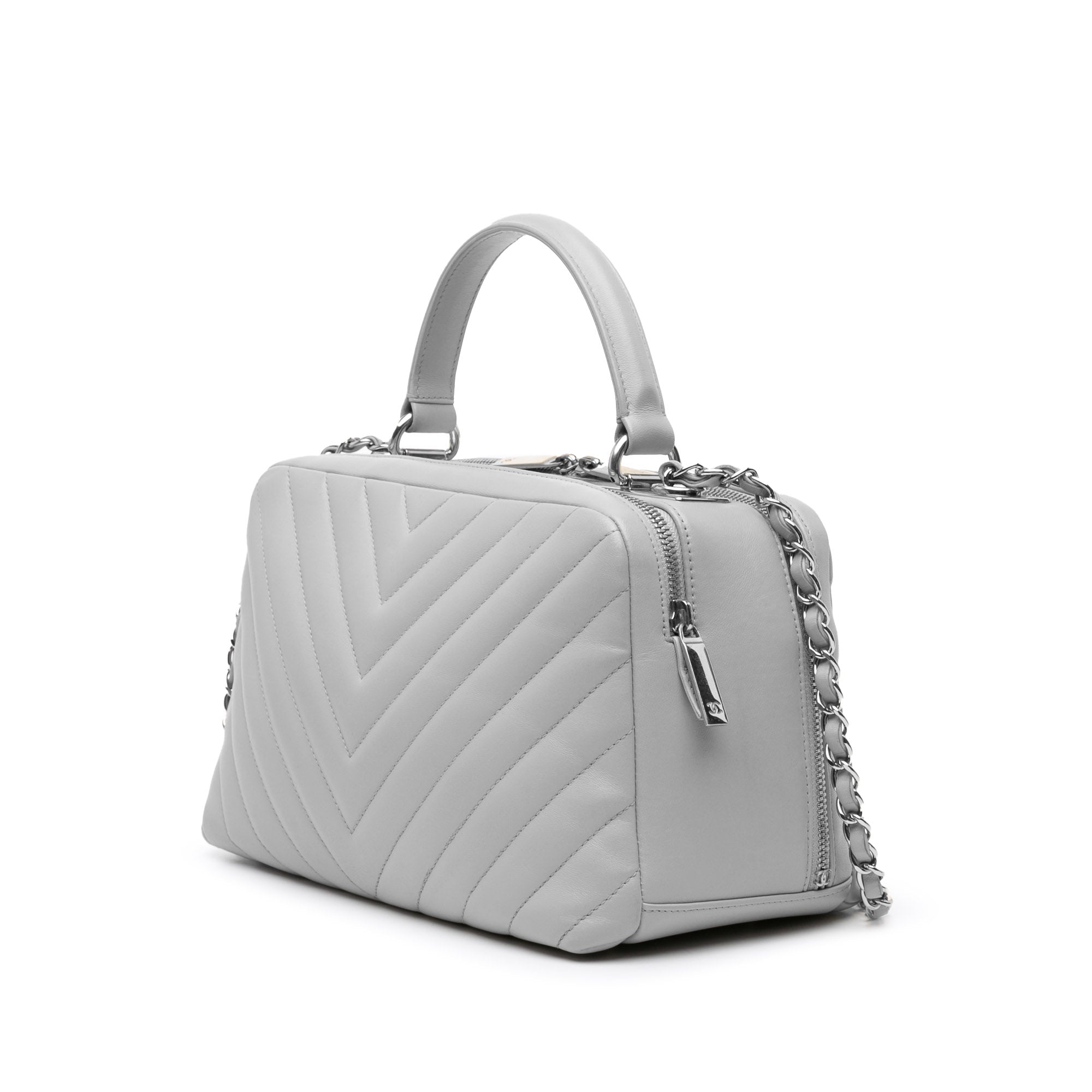 Chanel Medium Chevron Lambskin Trendy CC Bowling Bag - image 2