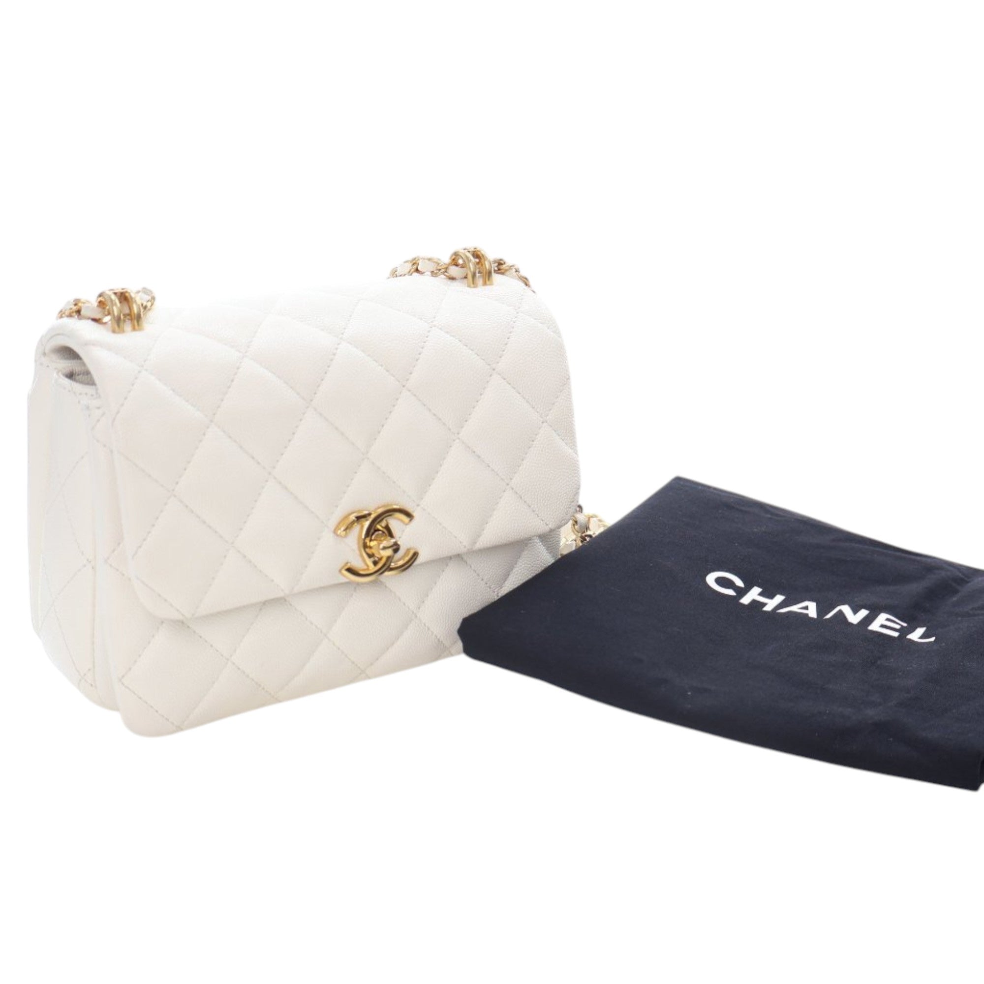 Chanel Mini Quilted Caviar Coco First Flap - image 15