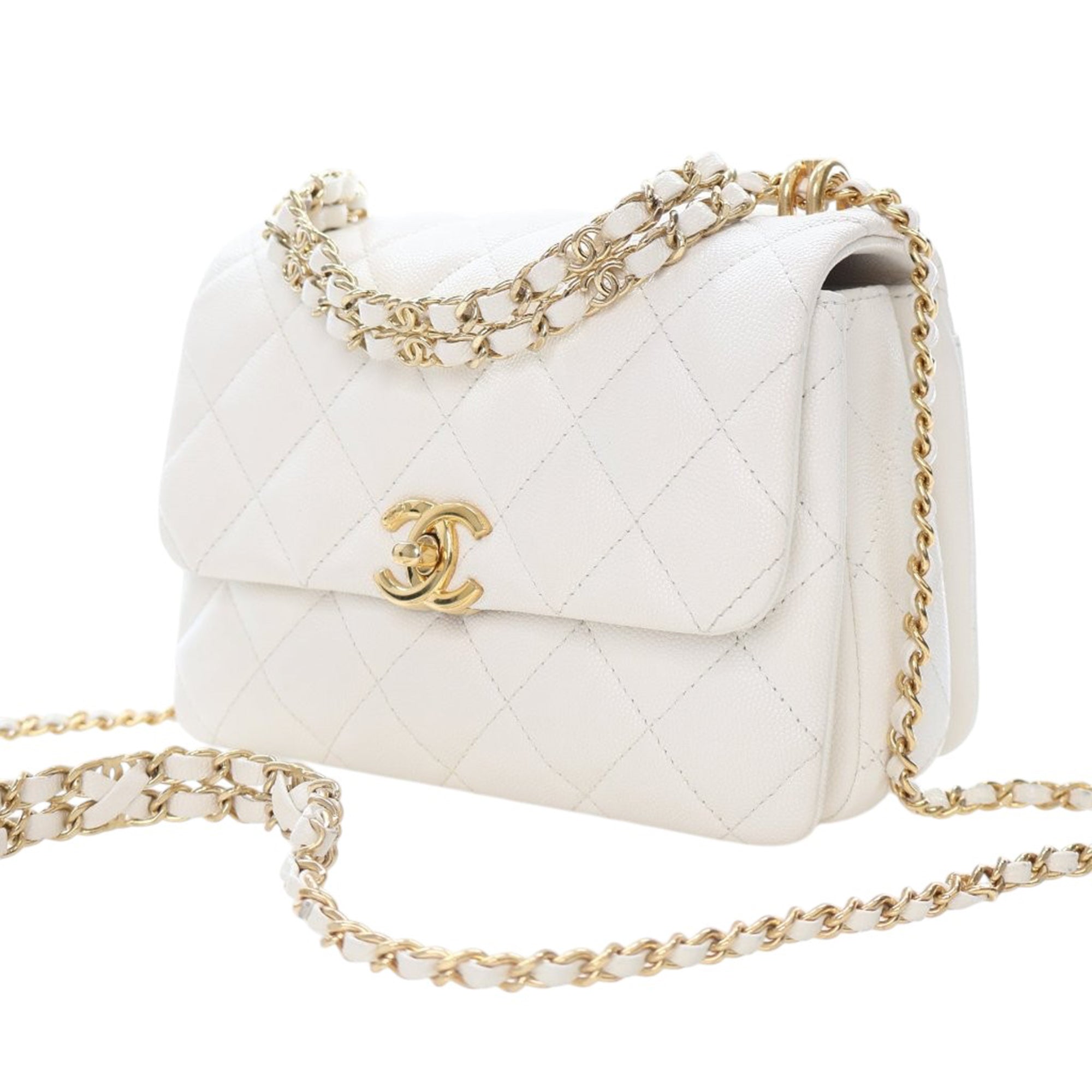 Chanel Mini Quilted Caviar Coco First Flap - image 2