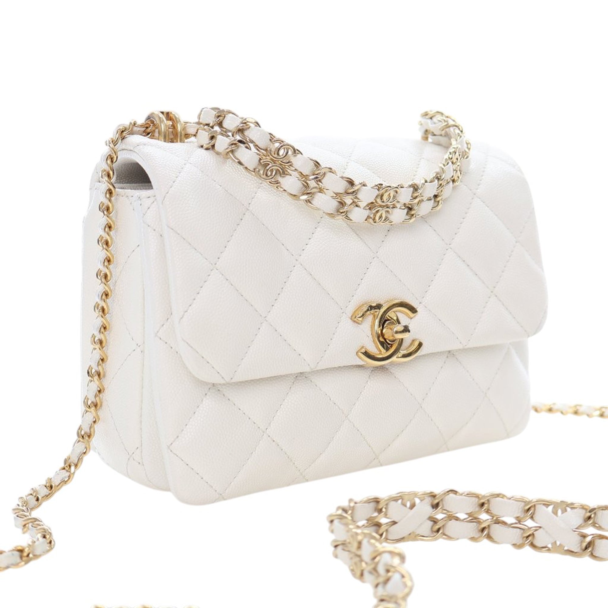 Chanel Mini Quilted Caviar Coco First Flap - image 3