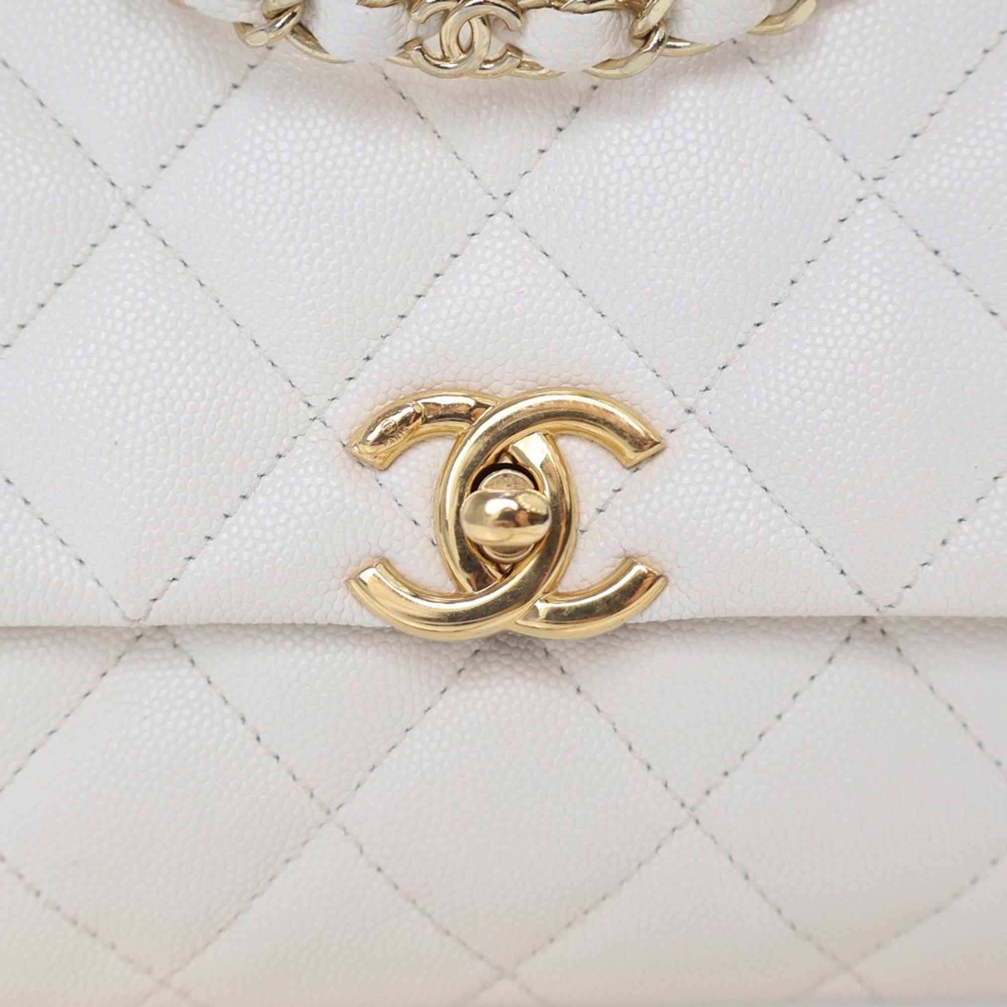 Chanel Mini Quilted Caviar Coco First Flap - image 9