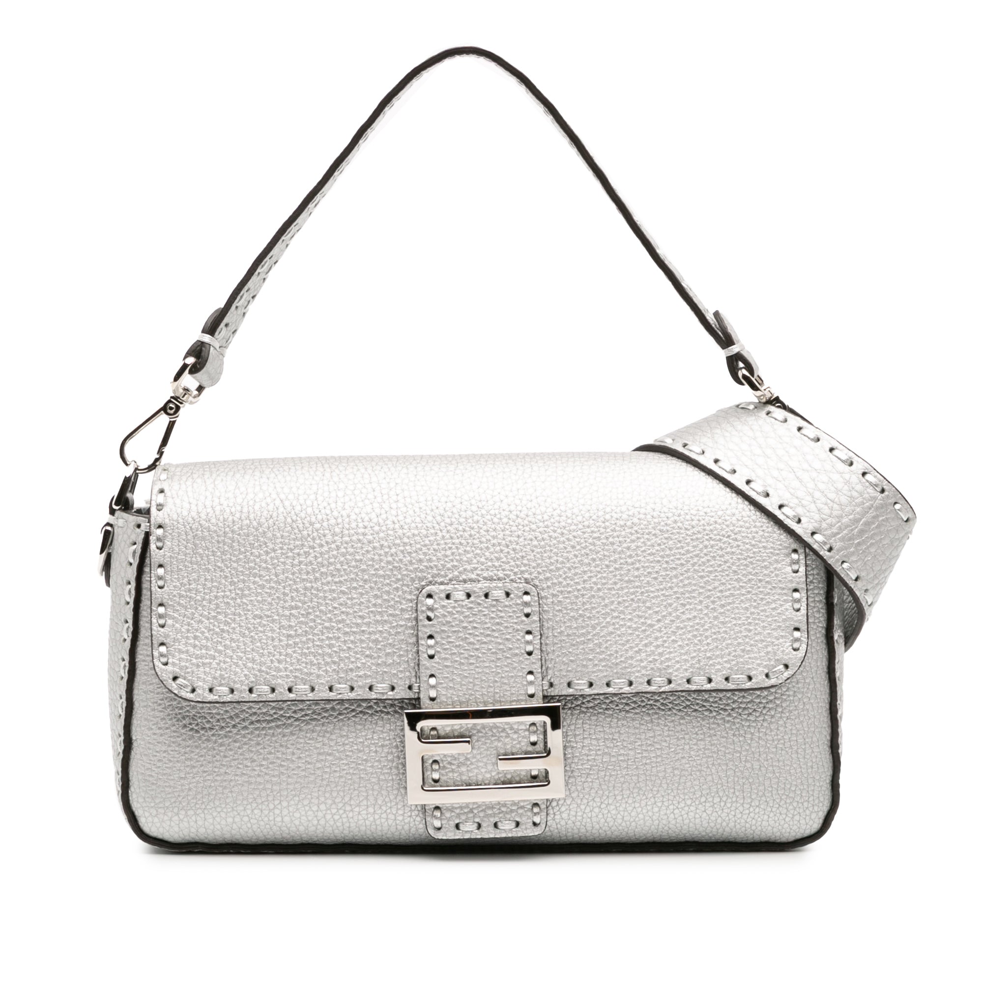 Fendi Leather Selleria Baguette Satchel - image 1