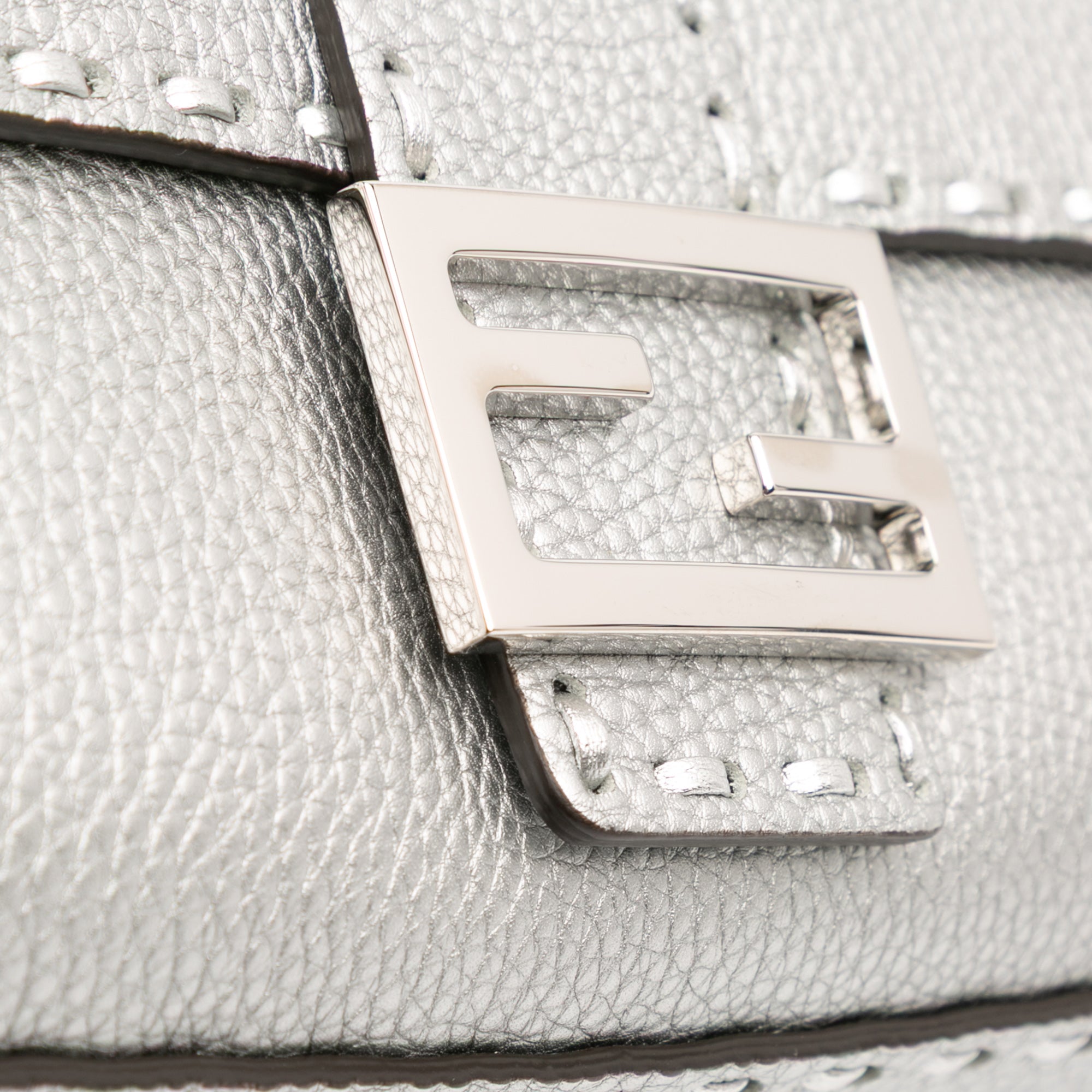 Fendi Leather Selleria Baguette Satchel - image 7