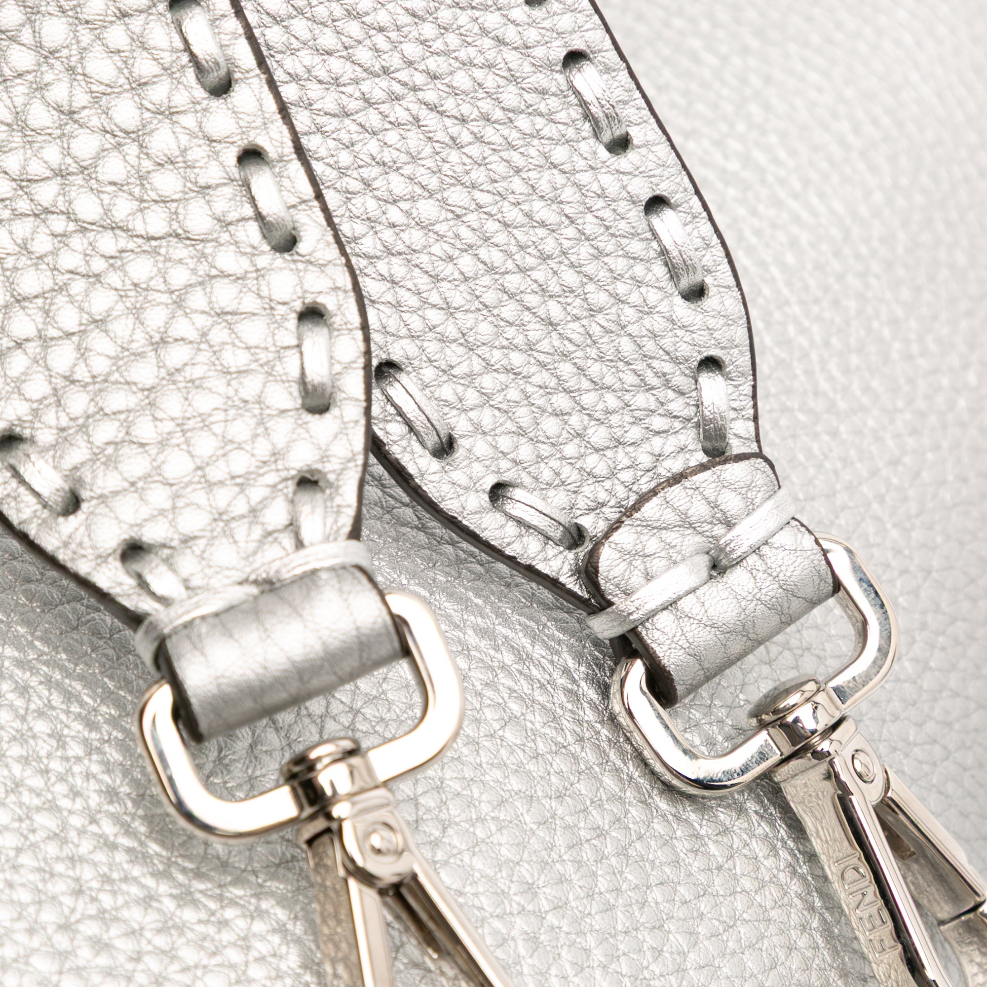 Fendi Leather Selleria Baguette Satchel - image 8