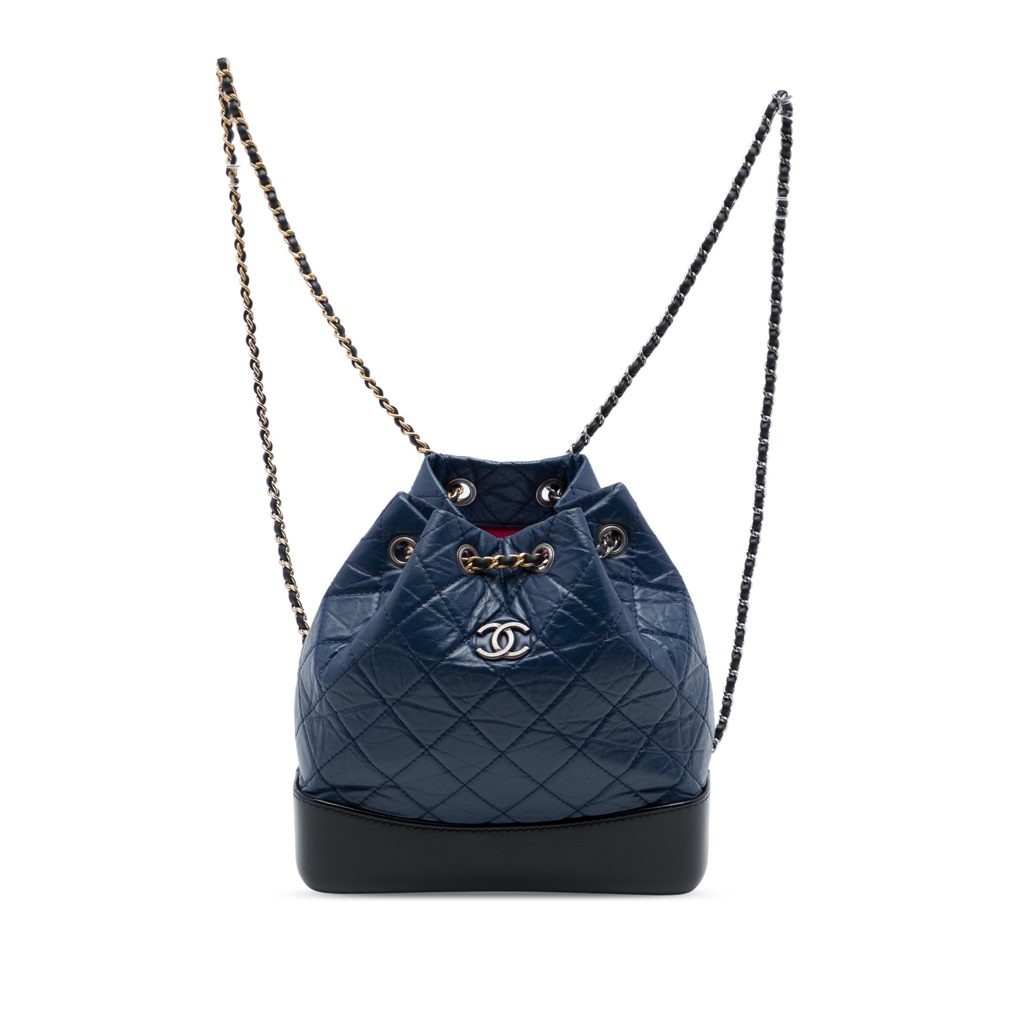 Chanel Small Bicolor Quilted Aged Calfskin Gabrielle Backpack - image 1