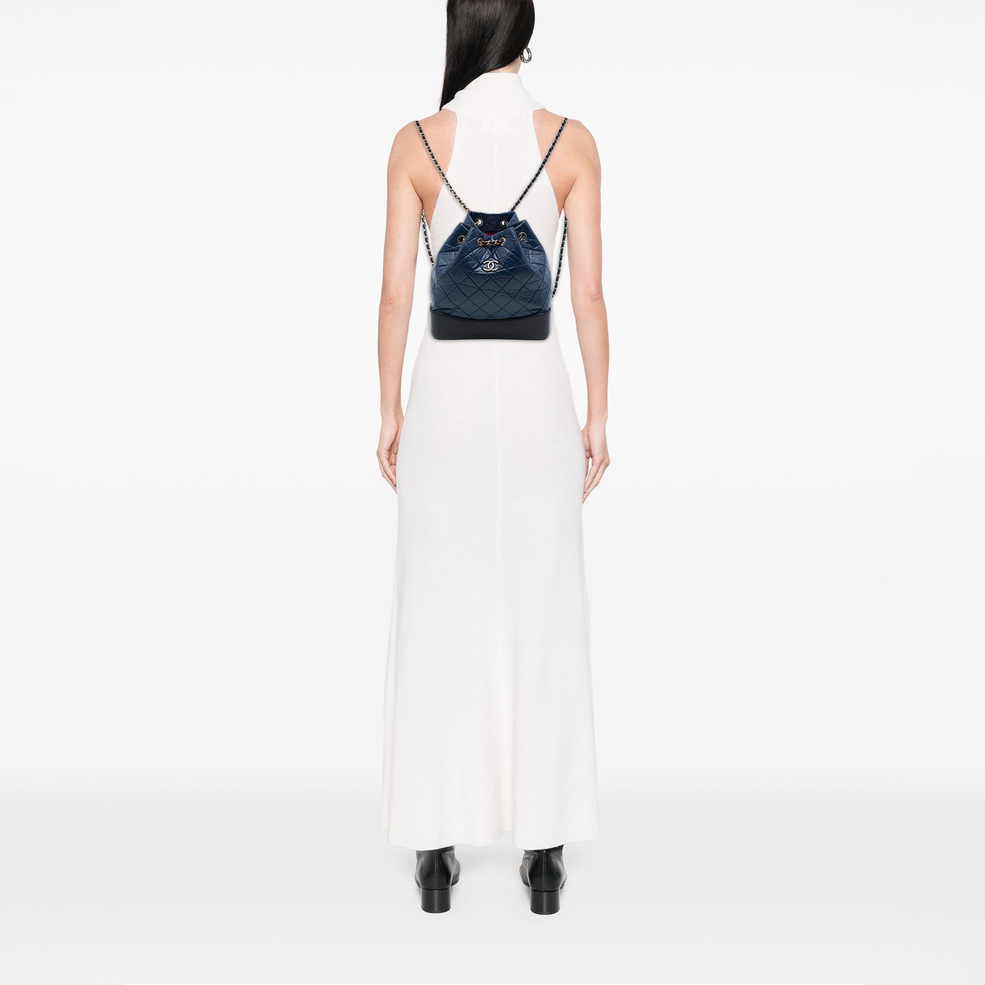 Chanel Small Bicolor Quilted Aged Calfskin Gabrielle Backpack - image 6