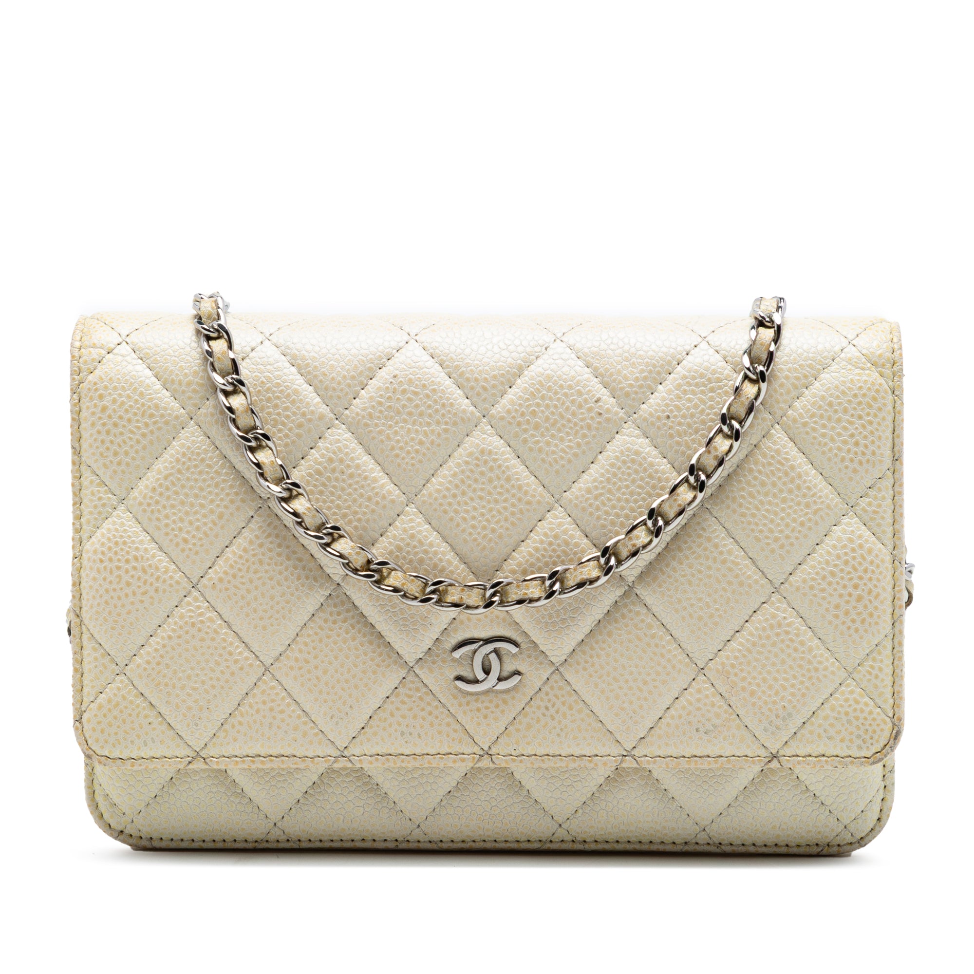 Chanel CC Quilted Caviar Wallet on Chain - image 1