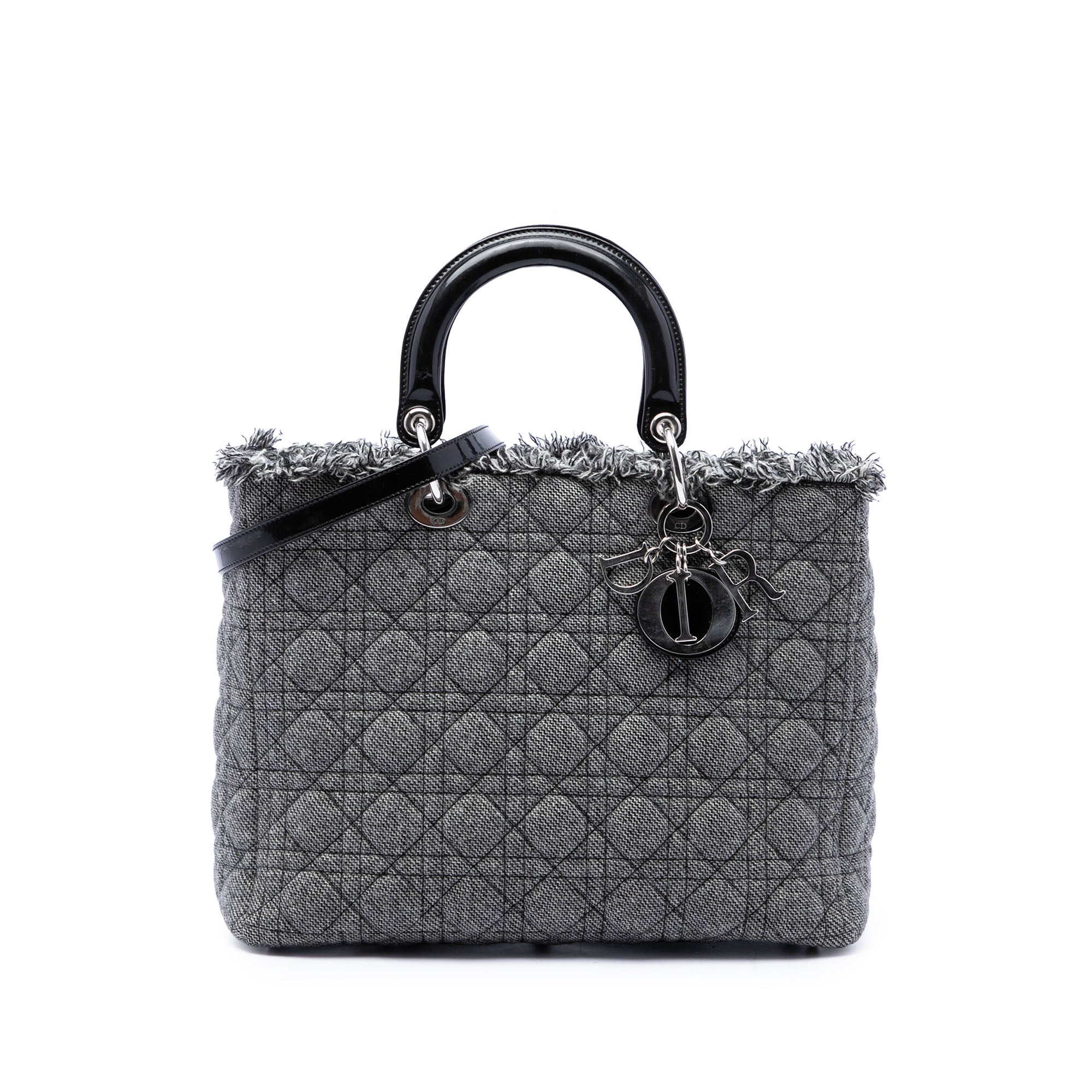 Dior Large Tweed Cannage Lady Dior - image 1