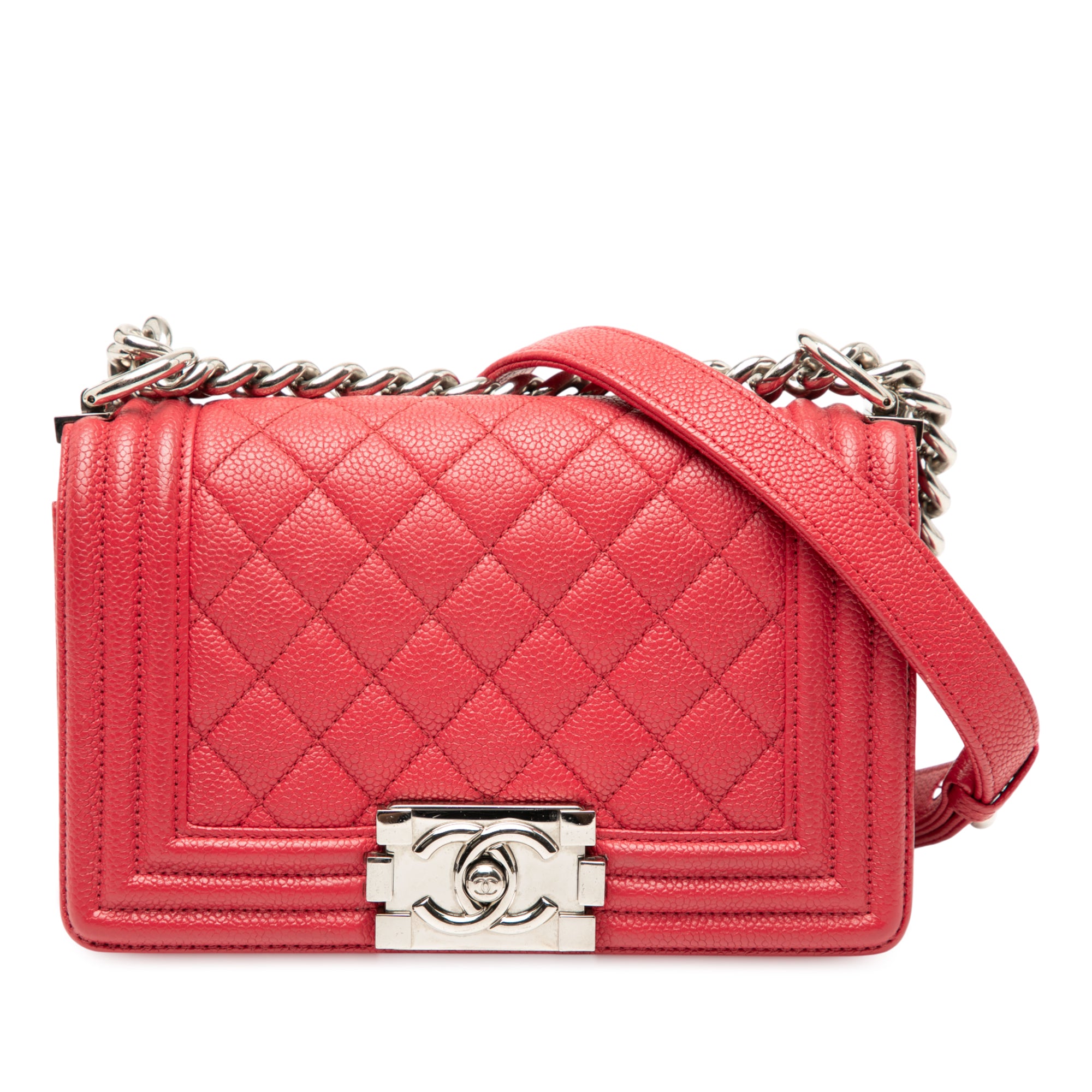 Chanel Small Quilted Caviar Boy Flap - image 1