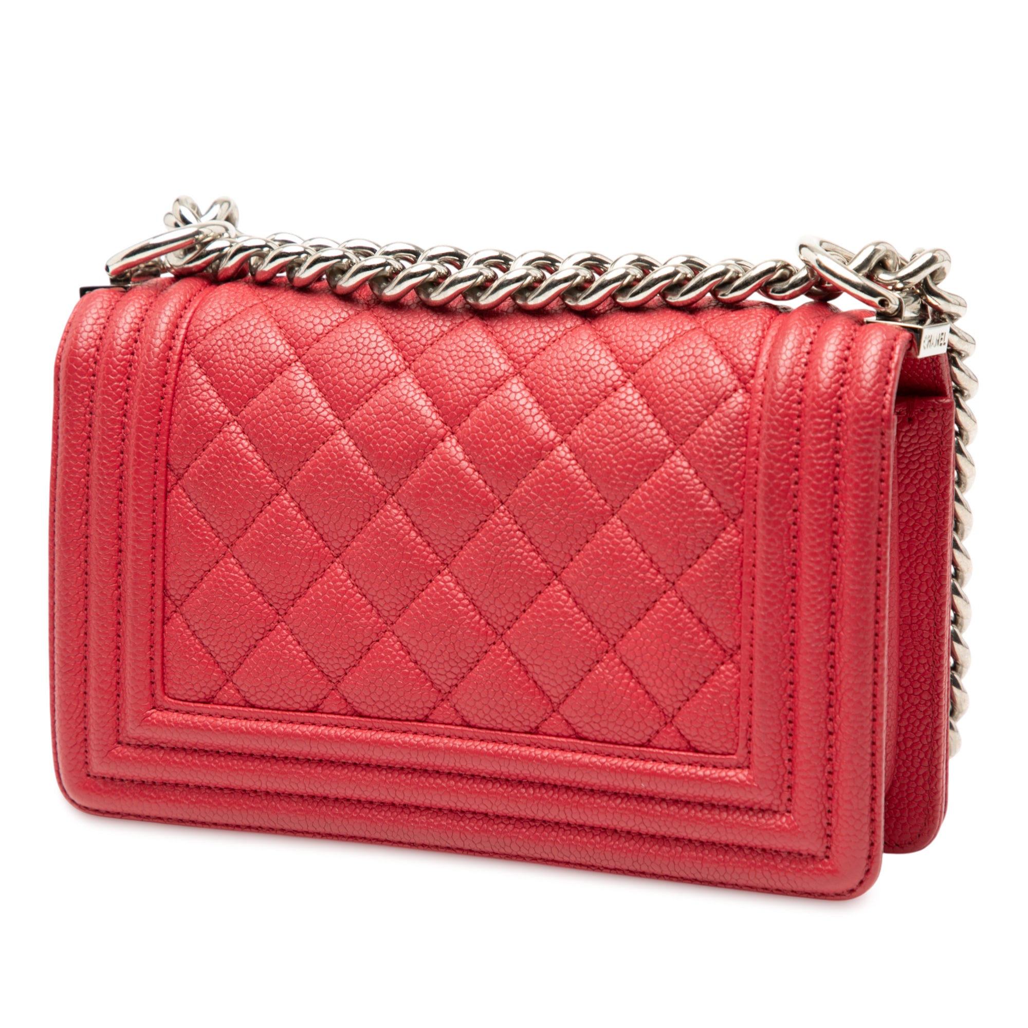 Chanel Small Quilted Caviar Boy Flap - image 2