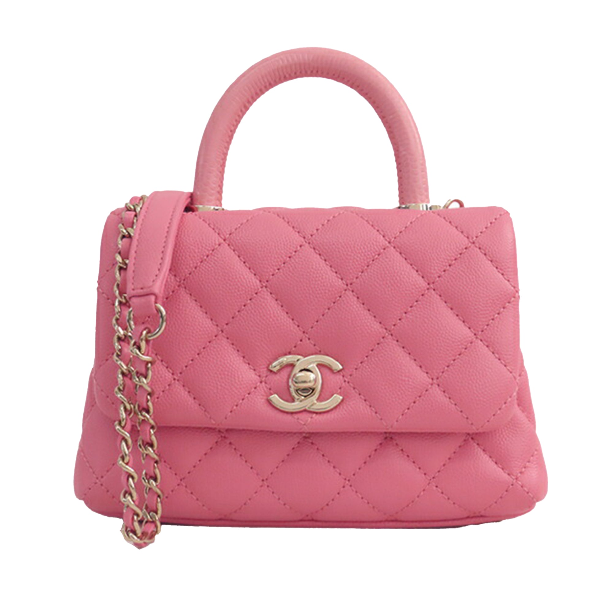 Chanel Extra Mini Quilted Caviar Coco Top Handle Bag - image 1
