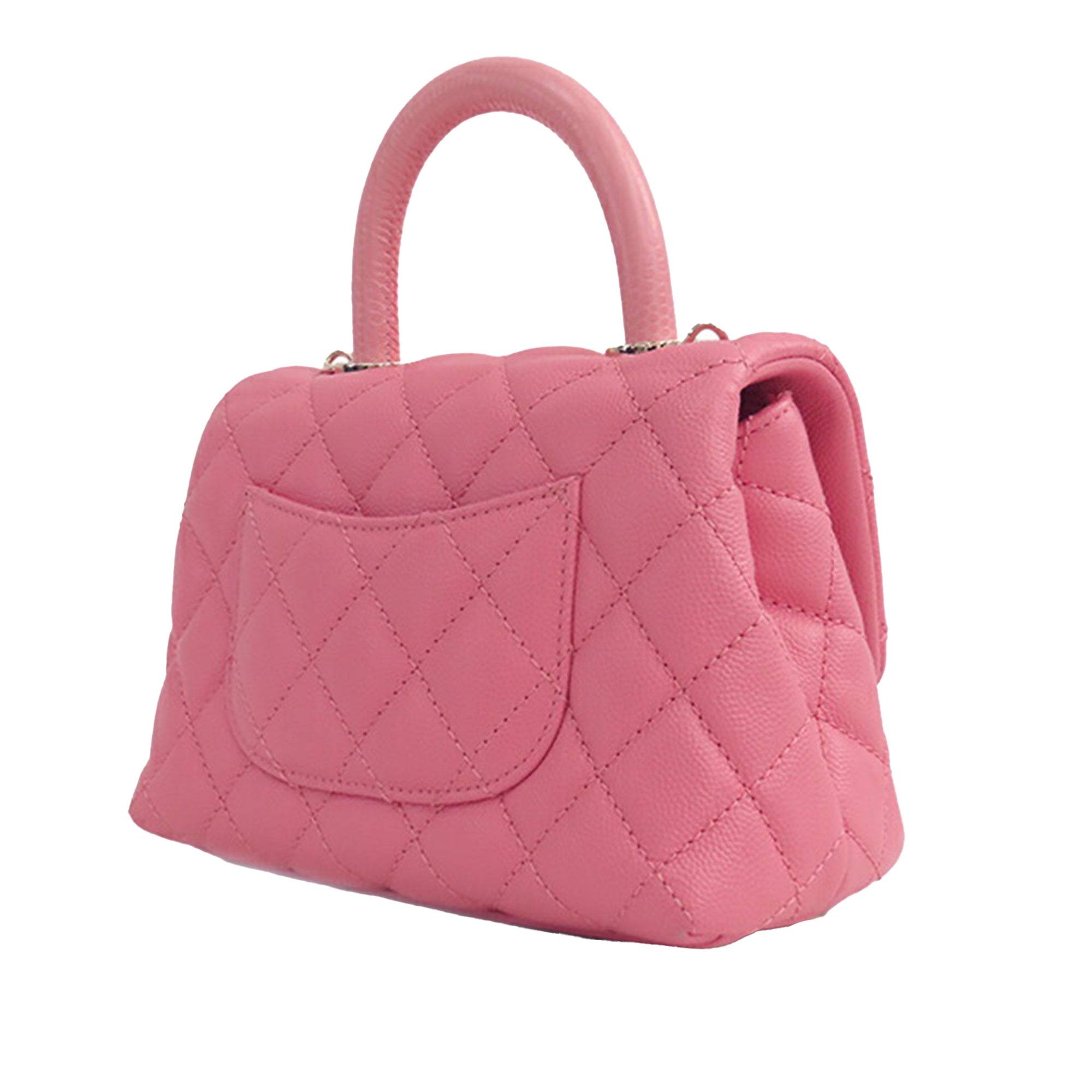 Chanel Extra Mini Quilted Caviar Coco Top Handle Bag - image 2